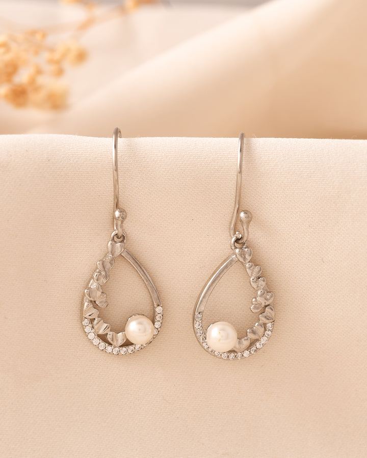 Luna 925 Silver Pearl Drop Earring
