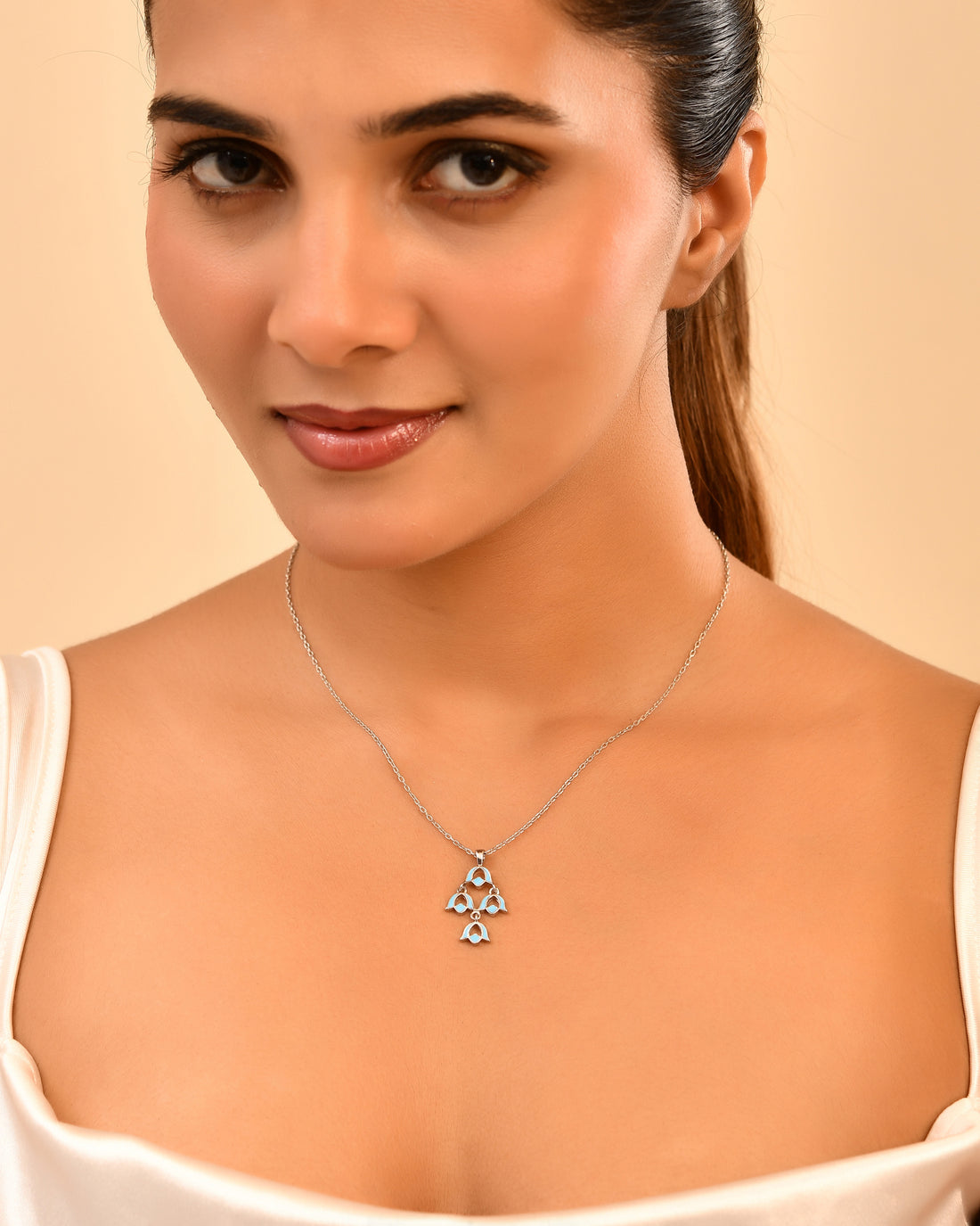 Riva Bells 925 Sterling Silver Chain Pendant Set