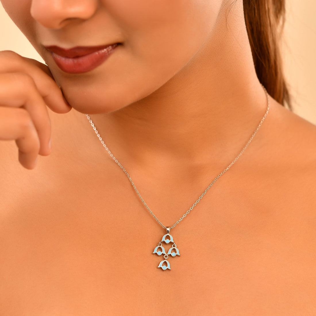 Riva Bells 925 Sterling Silver Chain Pendant Set