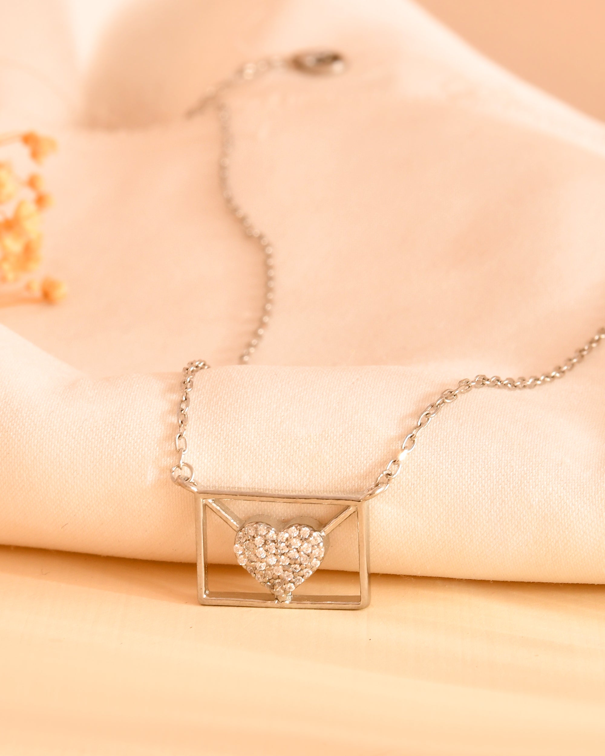 Amora Frame Sterling Silver Chain Pendant