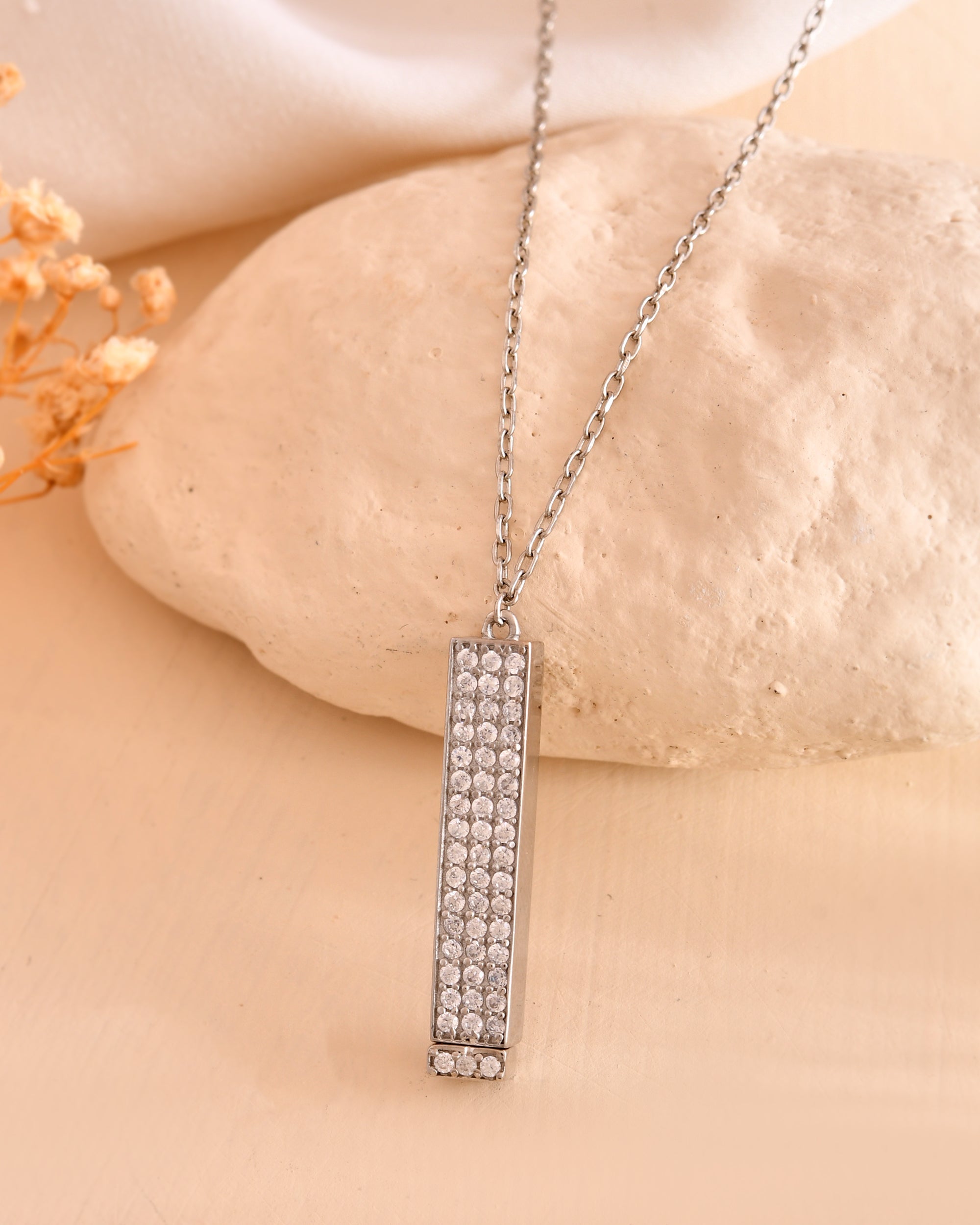 Secret Bar Sterling Silver Chain Pendant