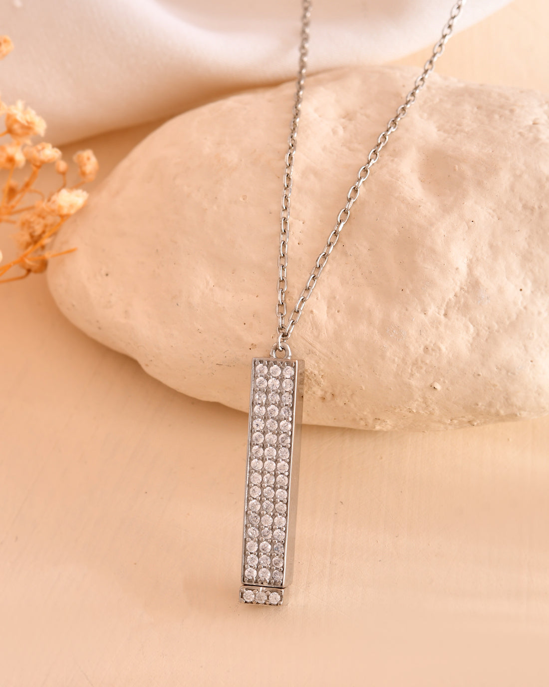 Secret Bar Sterling Silver Chain Pendant