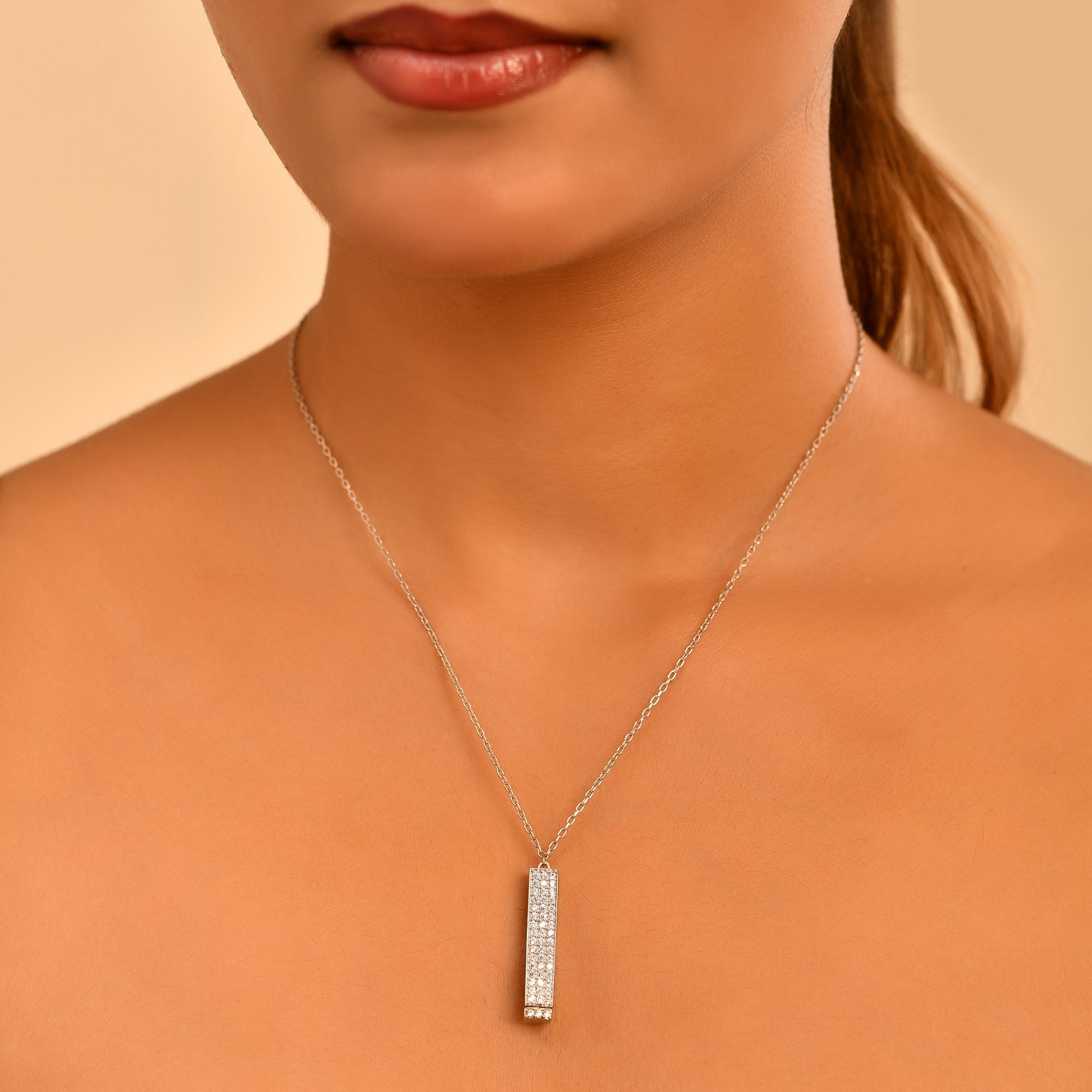 Secret Bar Sterling Silver Chain Pendant