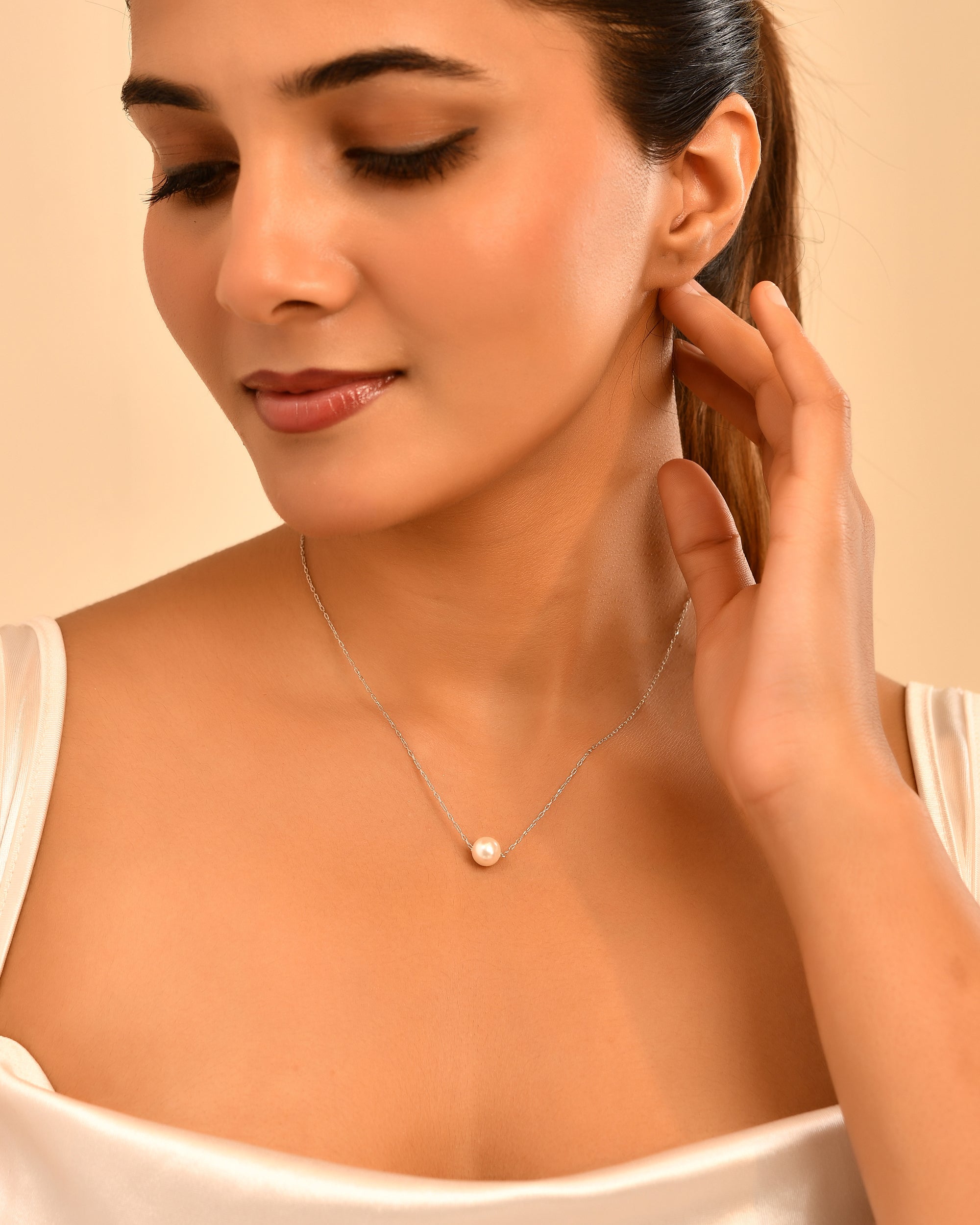 Eterna Pearl Sterling Silver Chain Pendant