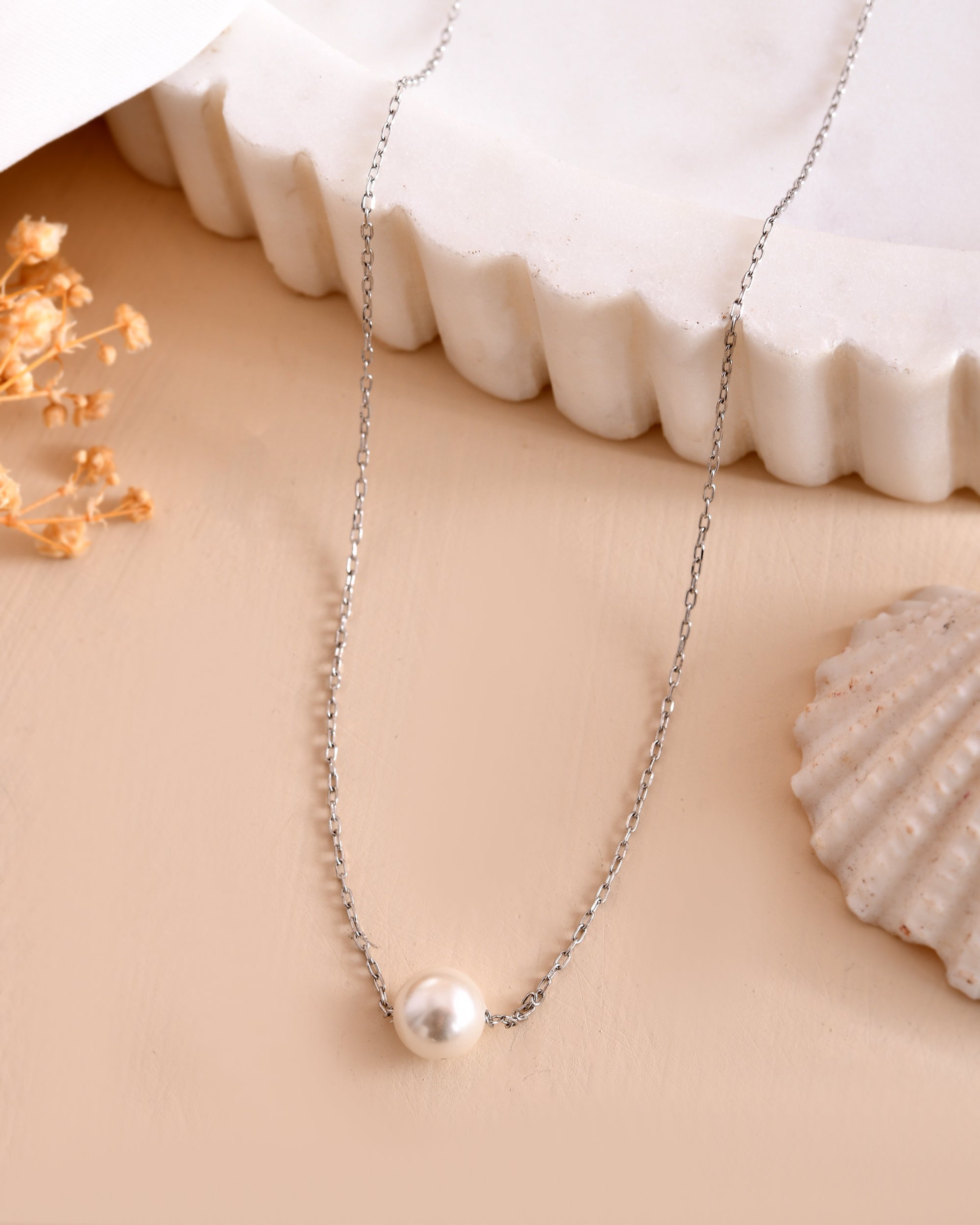 Eterna Pearl Sterling Silver Chain Pendant