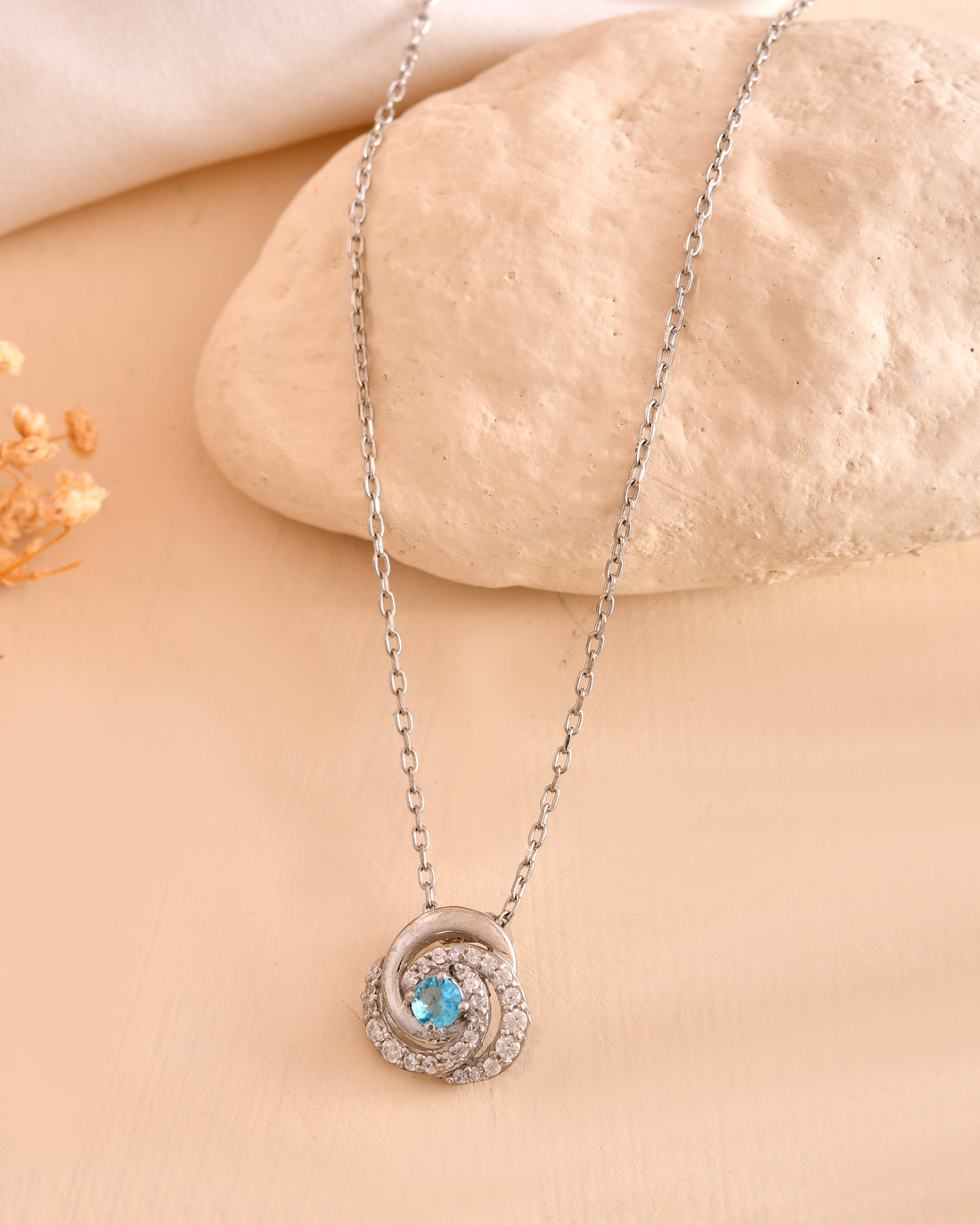 Ocean Galaxy 925 Sterling Silver Chain Pendant