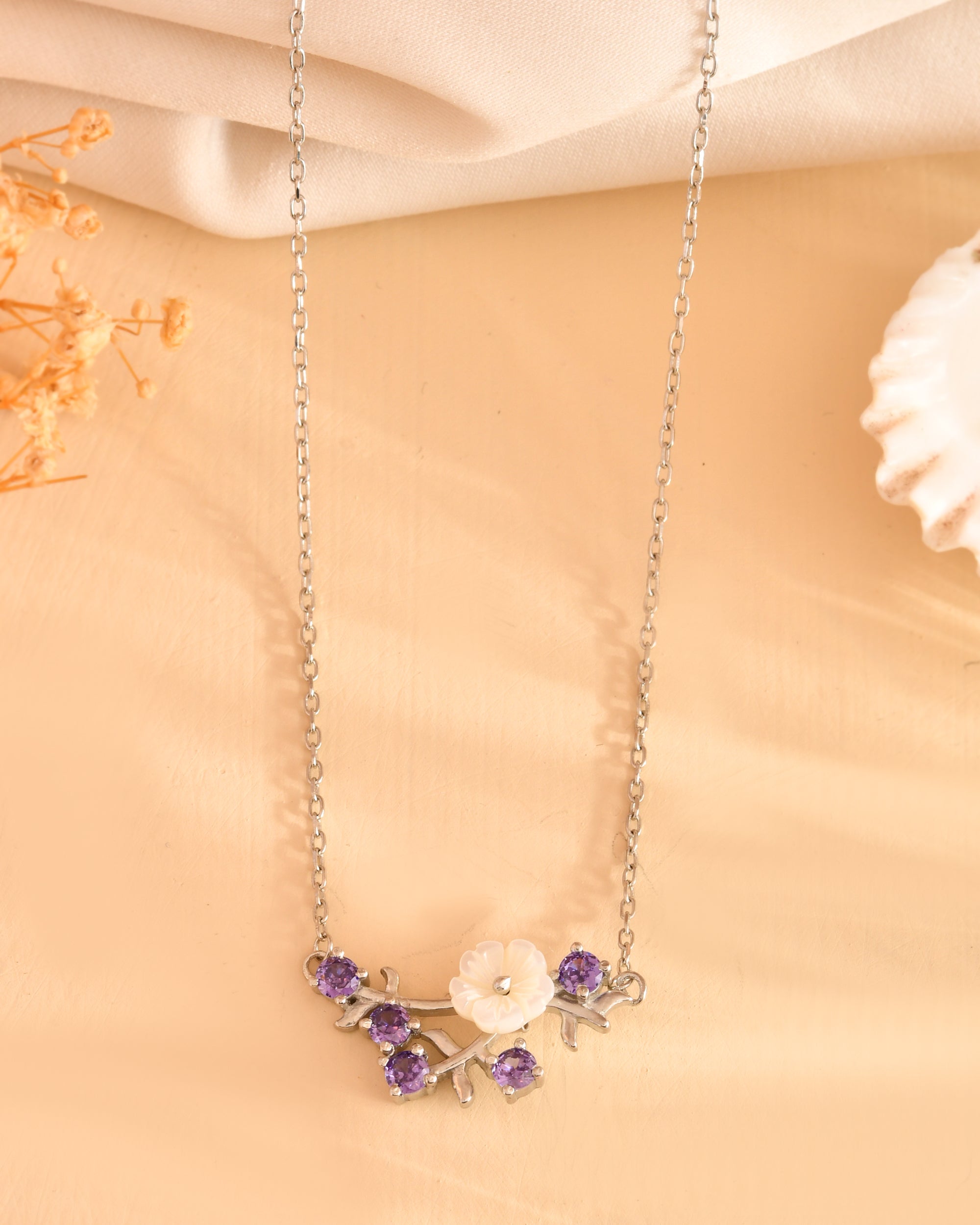 Riva Blooming Charm Sterling Silver Chain Pendant