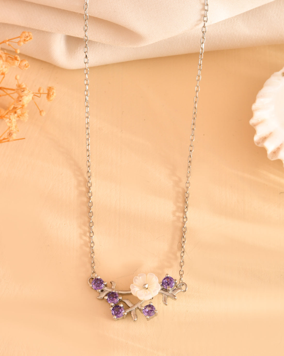 Riva Blooming Charm Sterling Silver Chain Pendant