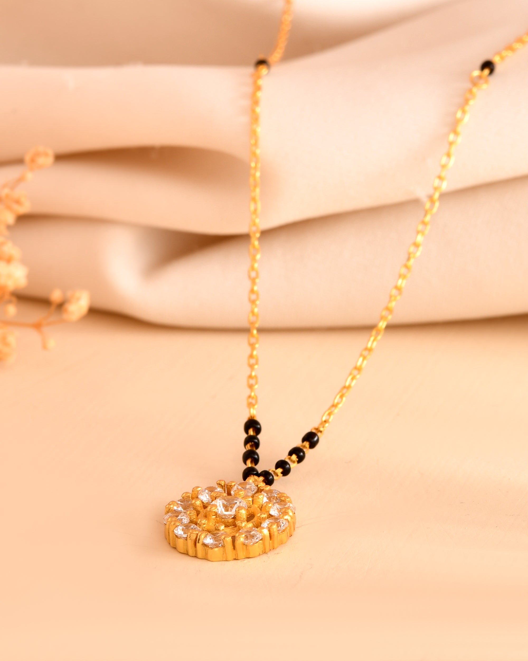 Gold Plated Shubh Aura 925 Sterling Silver Mangalsutra