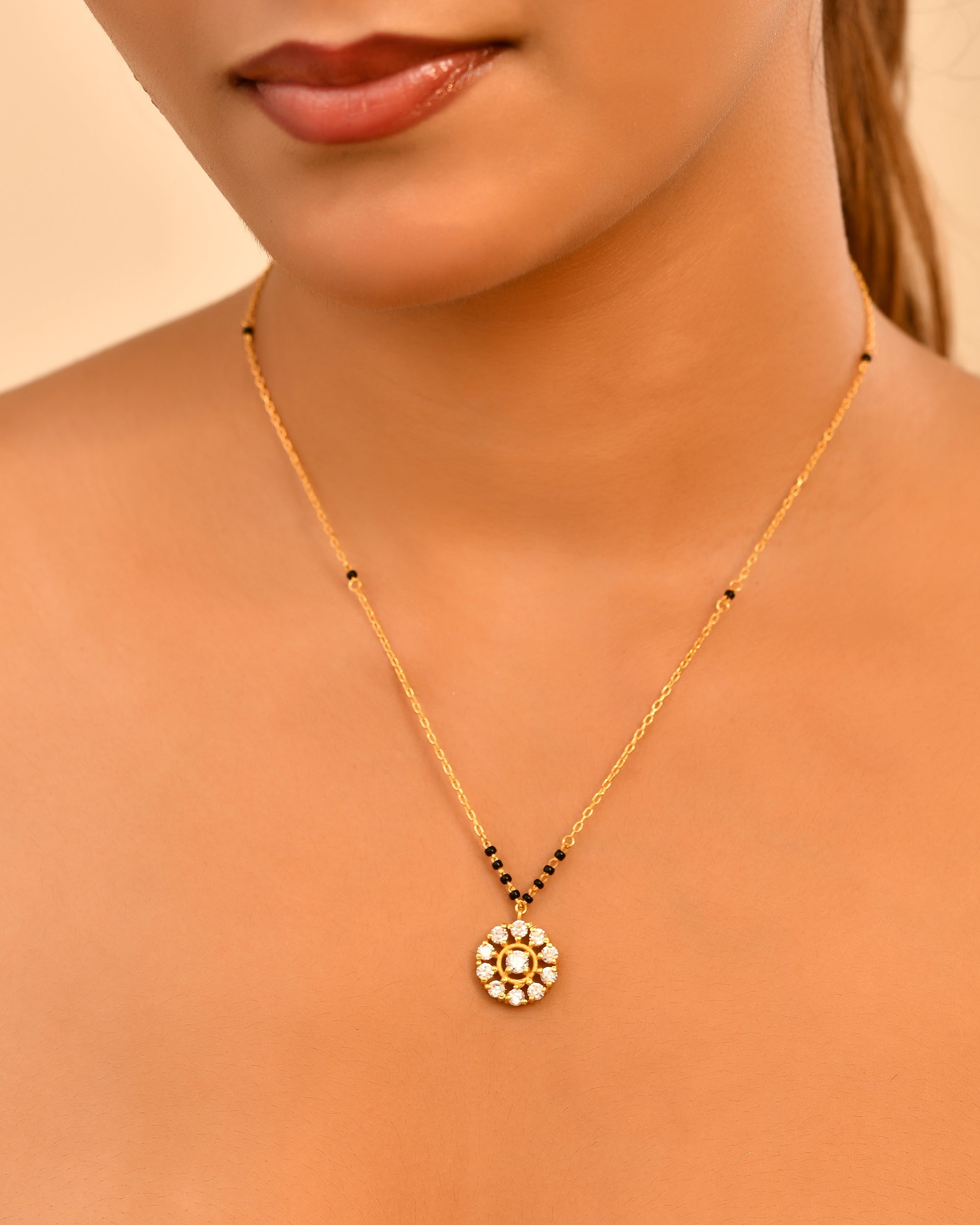 Gold Plated Shubh Aura 925 Sterling Silver Mangalsutra