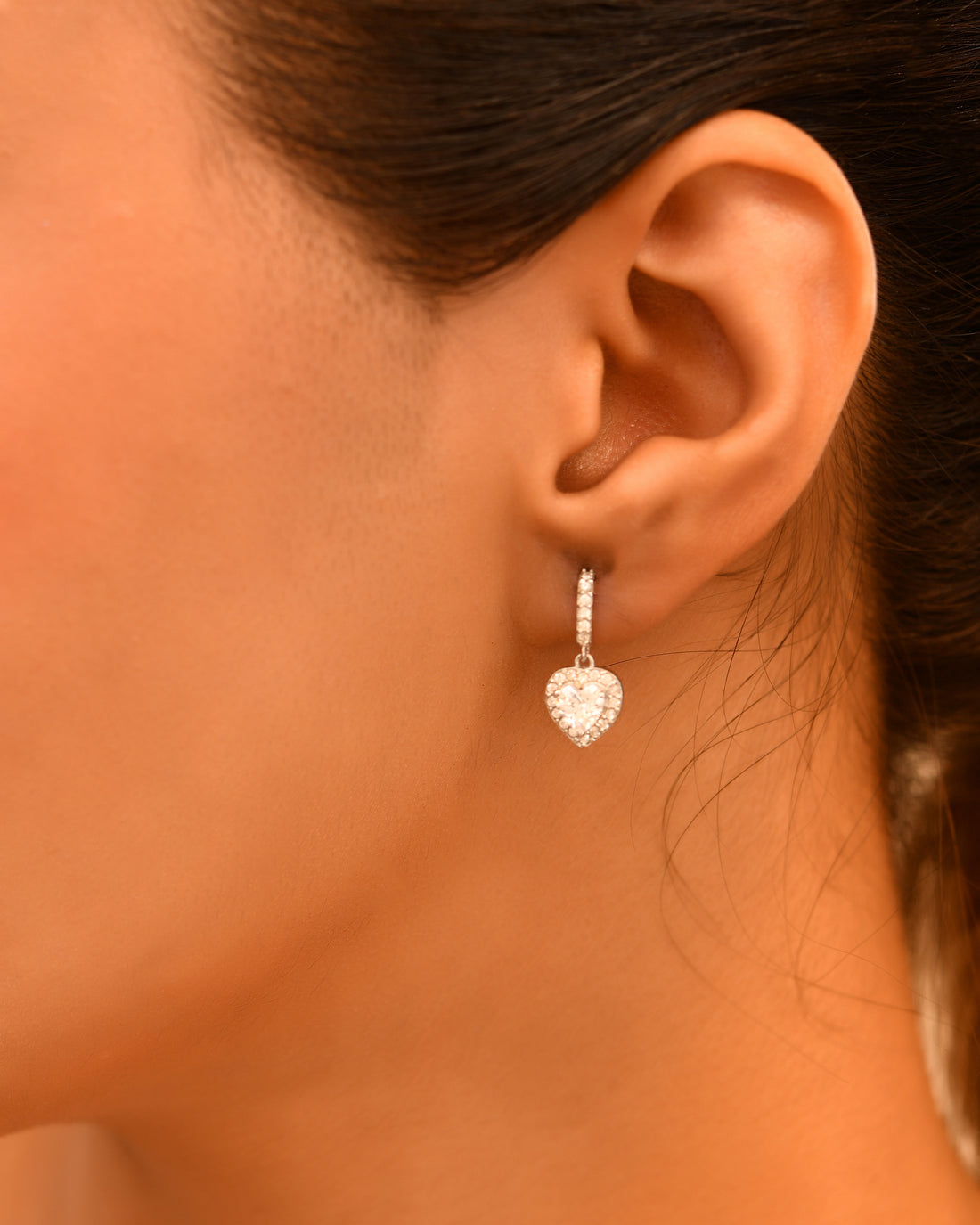 Shimona Heart Sterling Silver Chain Pendant Set