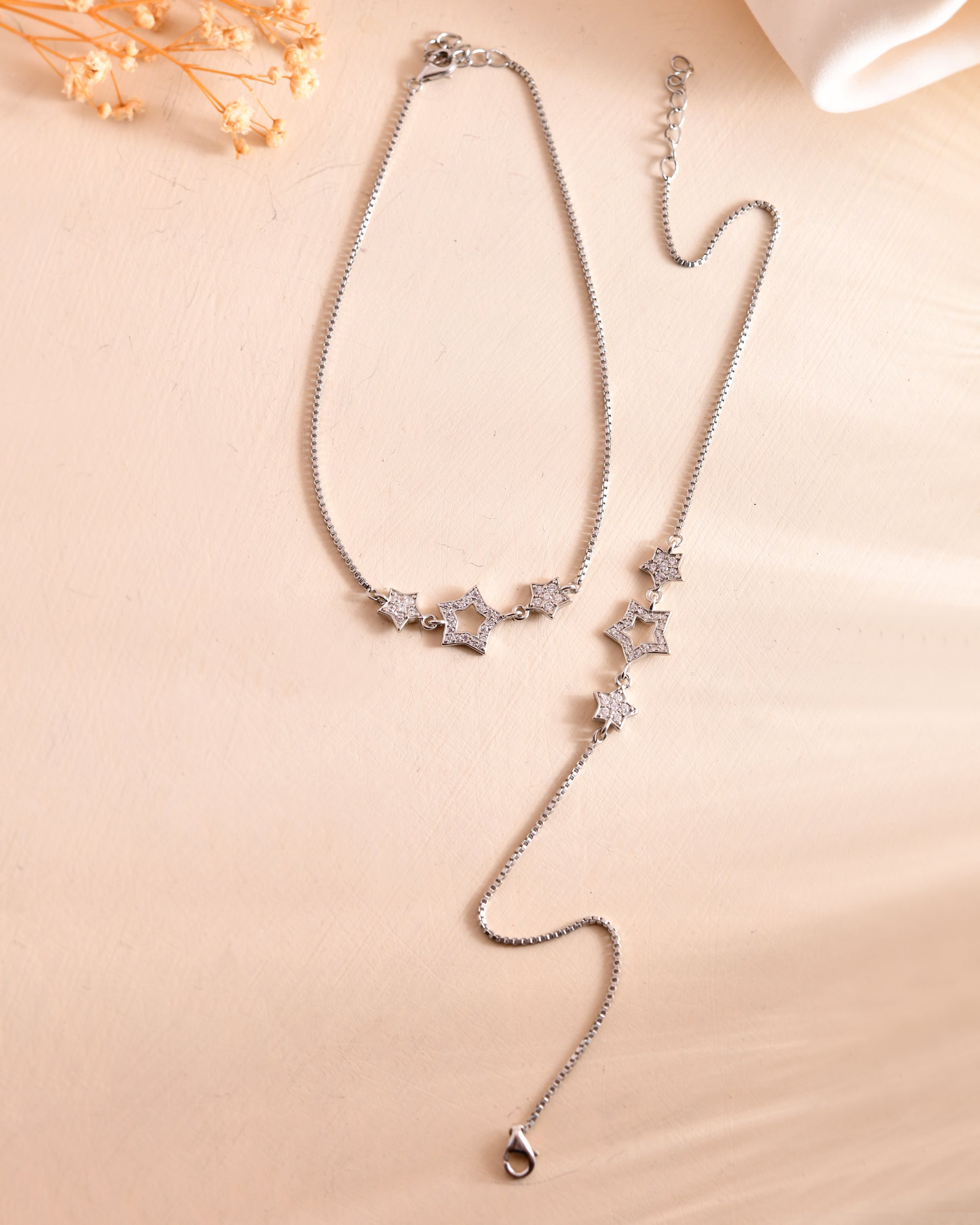 Twinkle Star 925 Sterling Silver Anklet