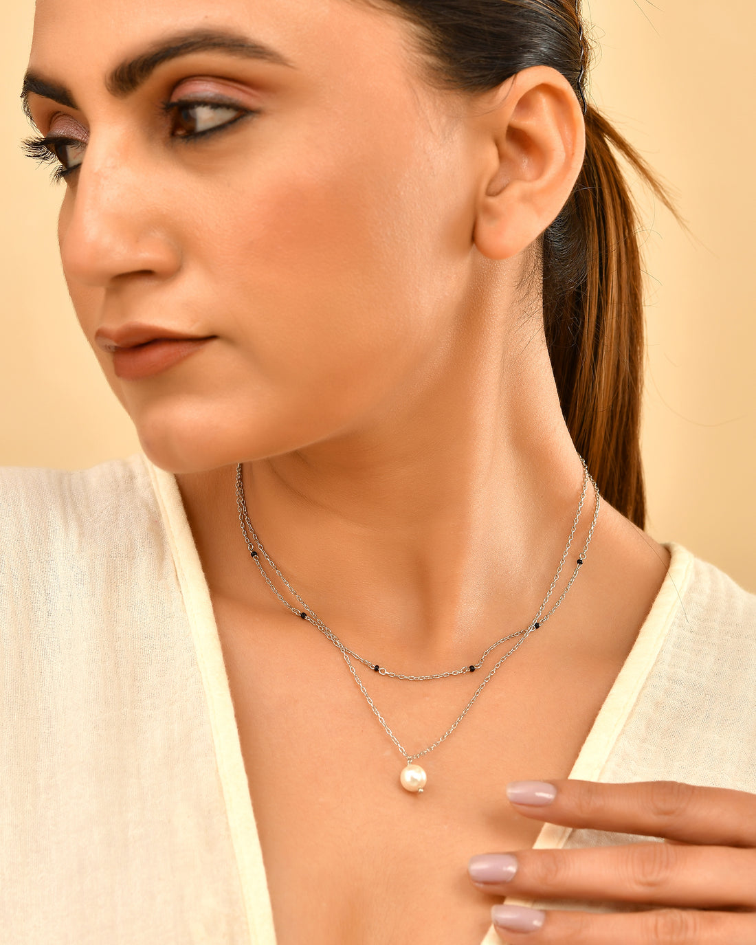 Diva Pearl 925 Sterling Silver Chain Pendant