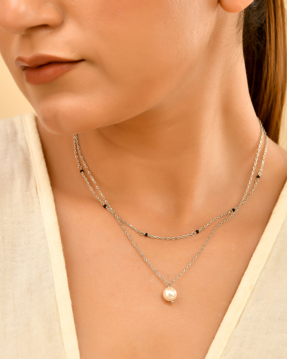 Diva Pearl 925 Sterling Silver Chain Pendant