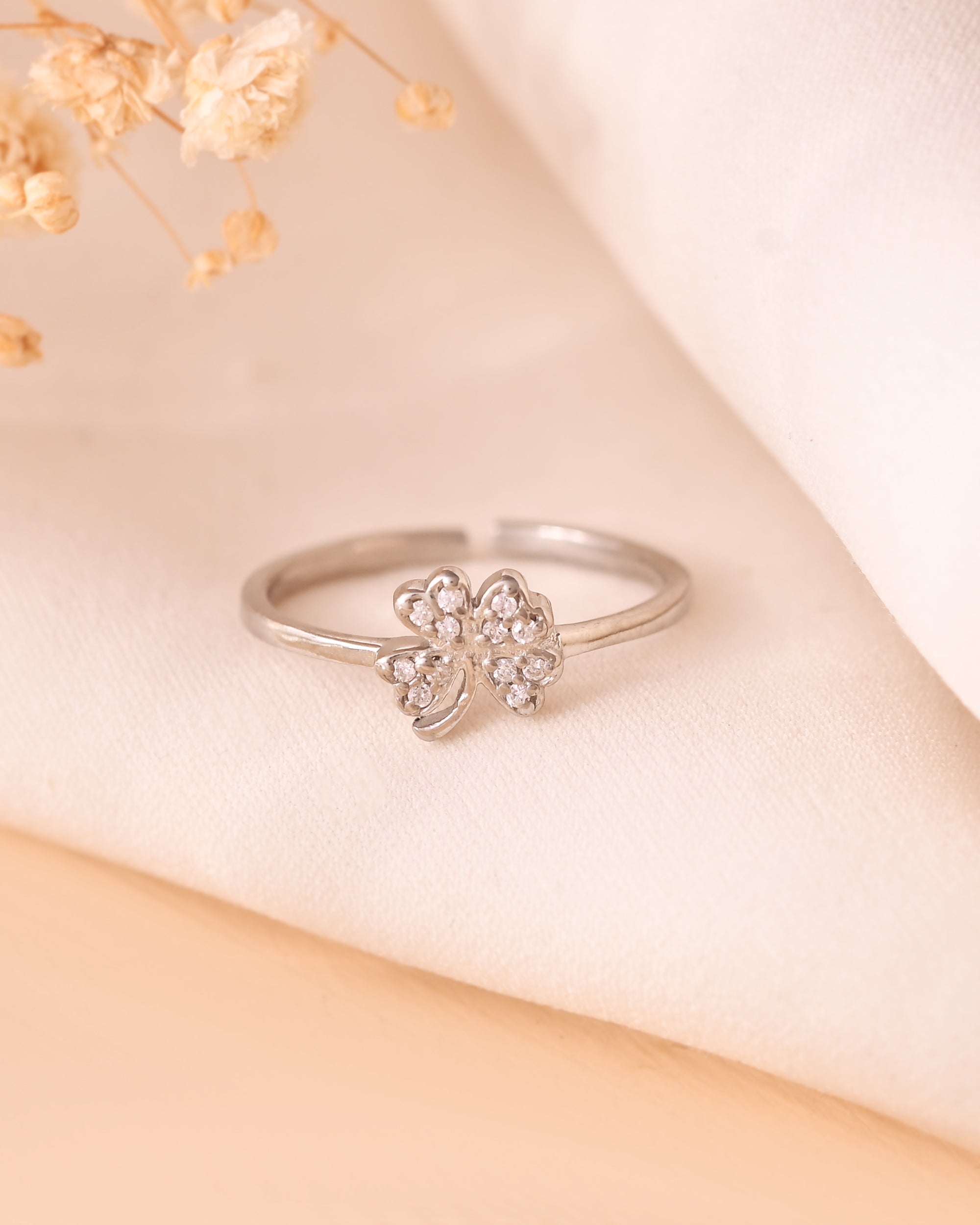 Flora Leaf 925 Sterling Silver Ring