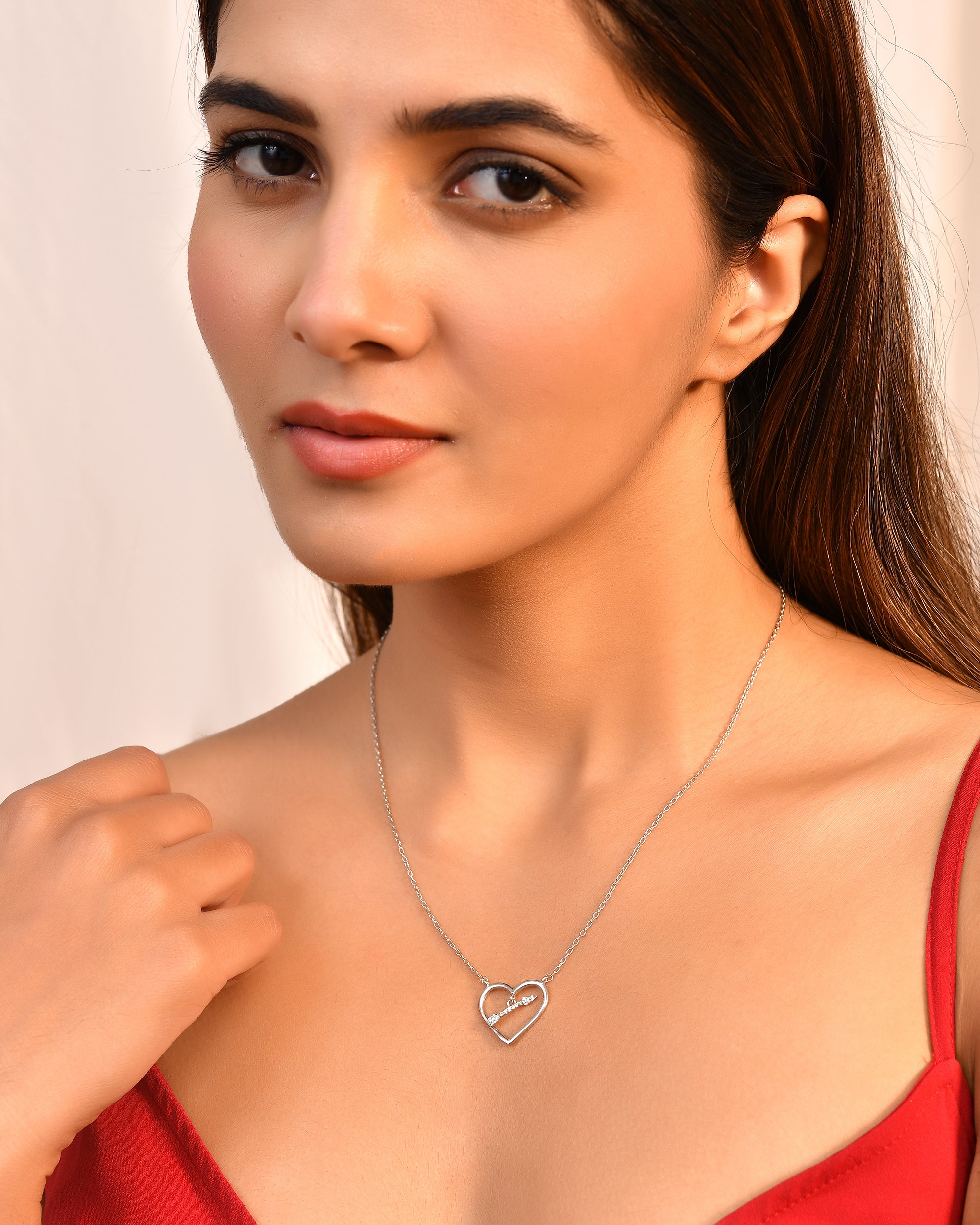 Heart Shaped 925 Silver Chain Pendant