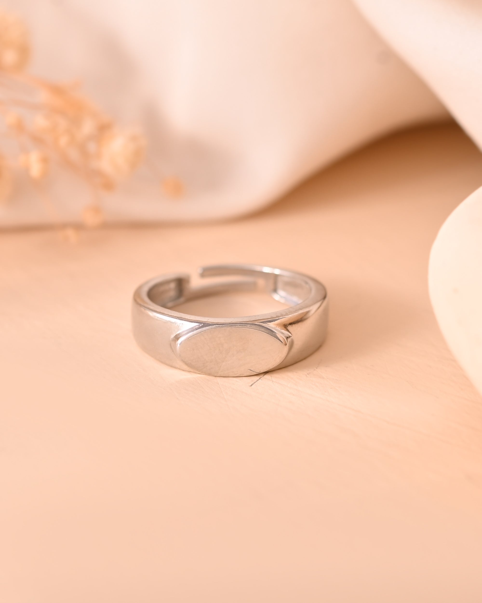 Classic Oval Signet 925 Sterling Silver Ring