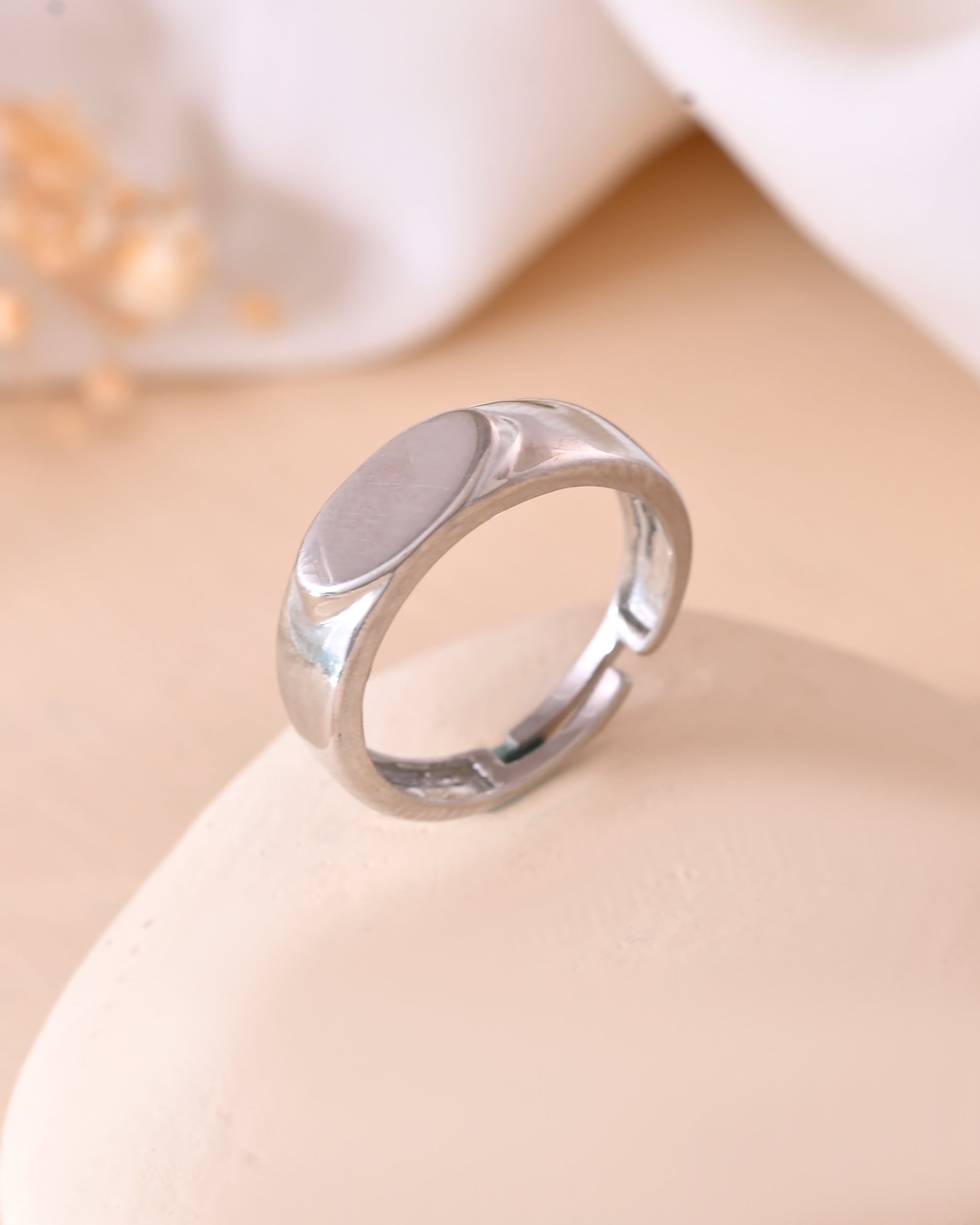 Classic Oval Signet 925 Sterling Silver Ring