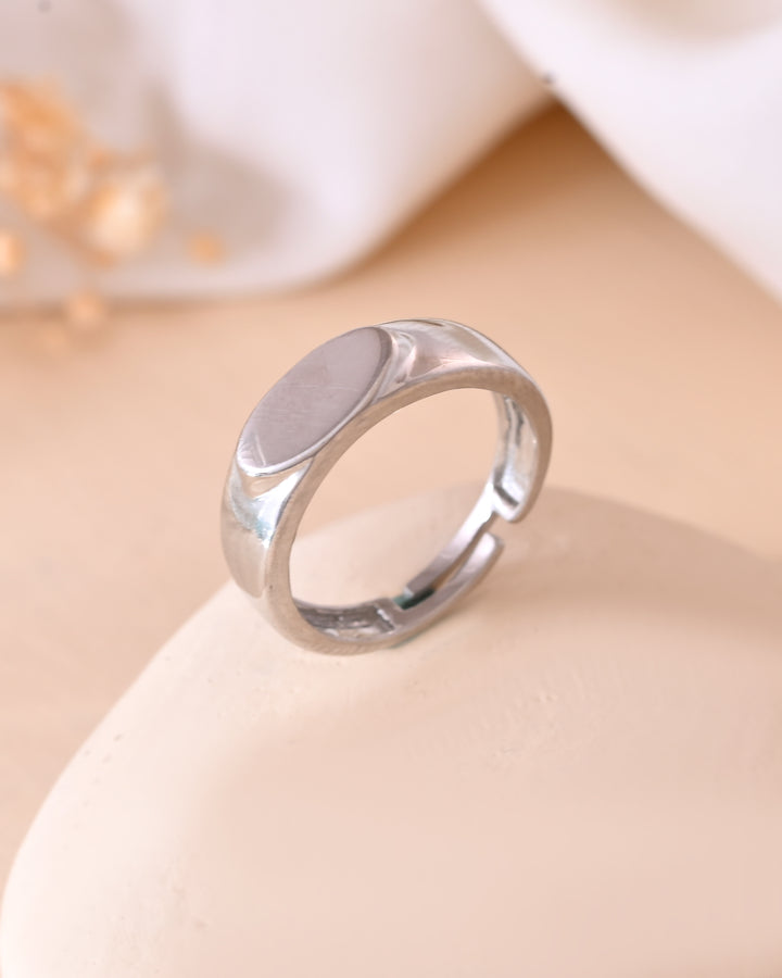 Classic Oval Signet 925 Sterling Silver Ring