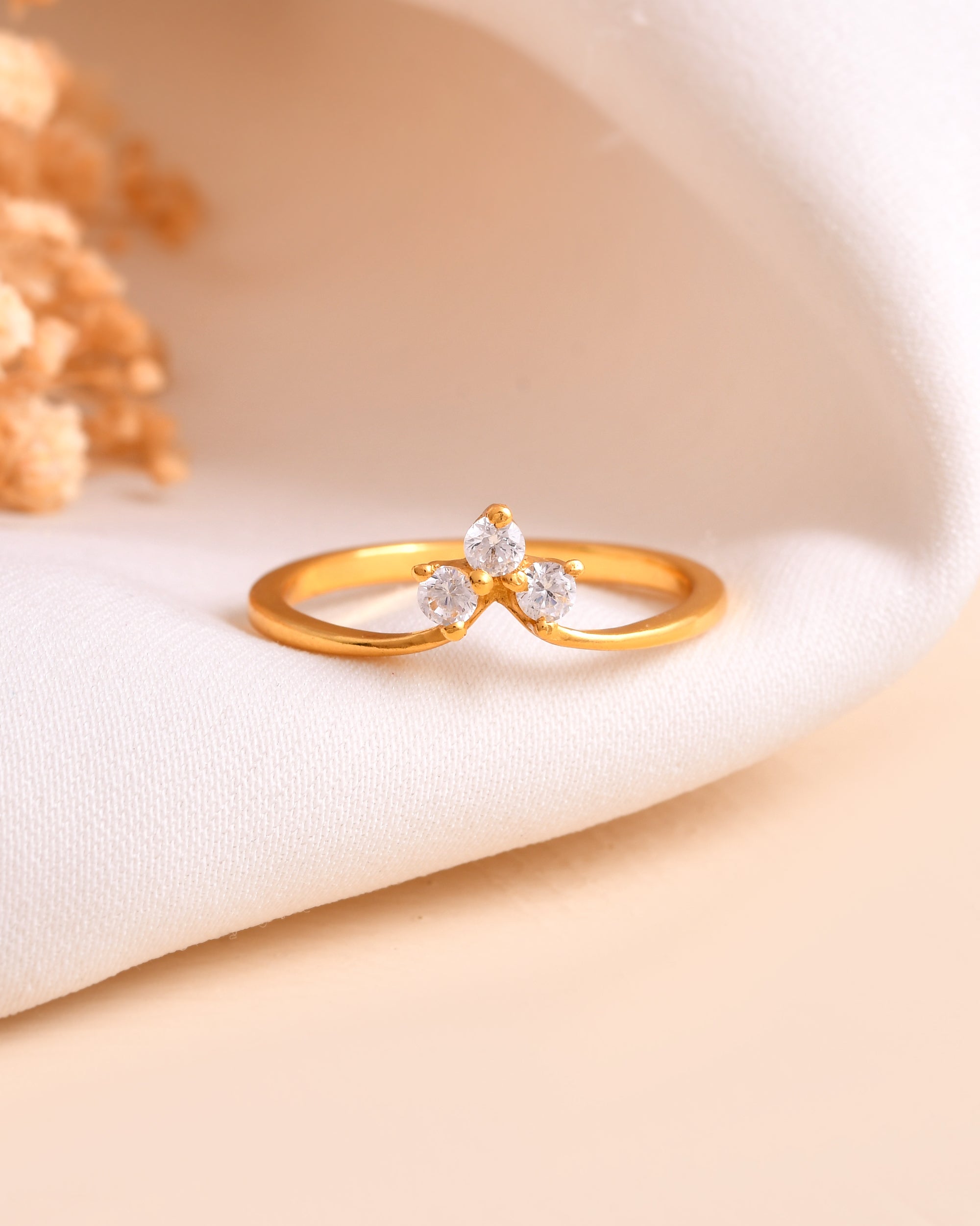 Aura Crown Gold Plated Silver 925 Ring