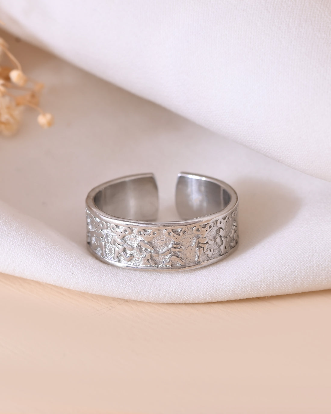 Hammered Luxe 925 Sterling Silver Band Ring