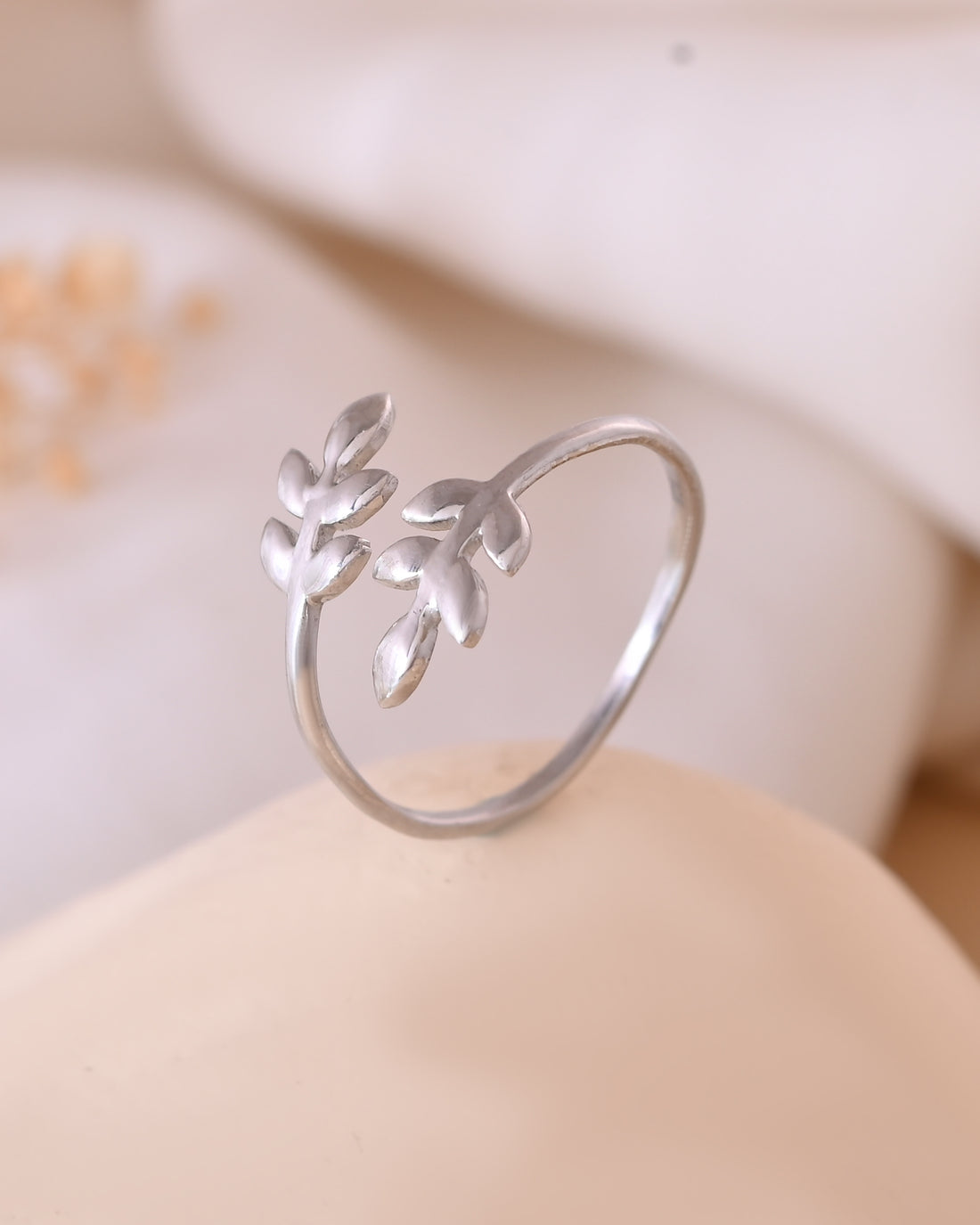 Twin Leaf Open 925 Sterling Silver Ring