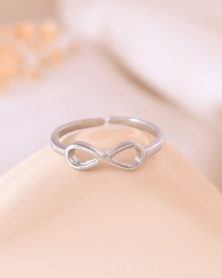 Infinity Charm 925 Sterling Silver Ring
