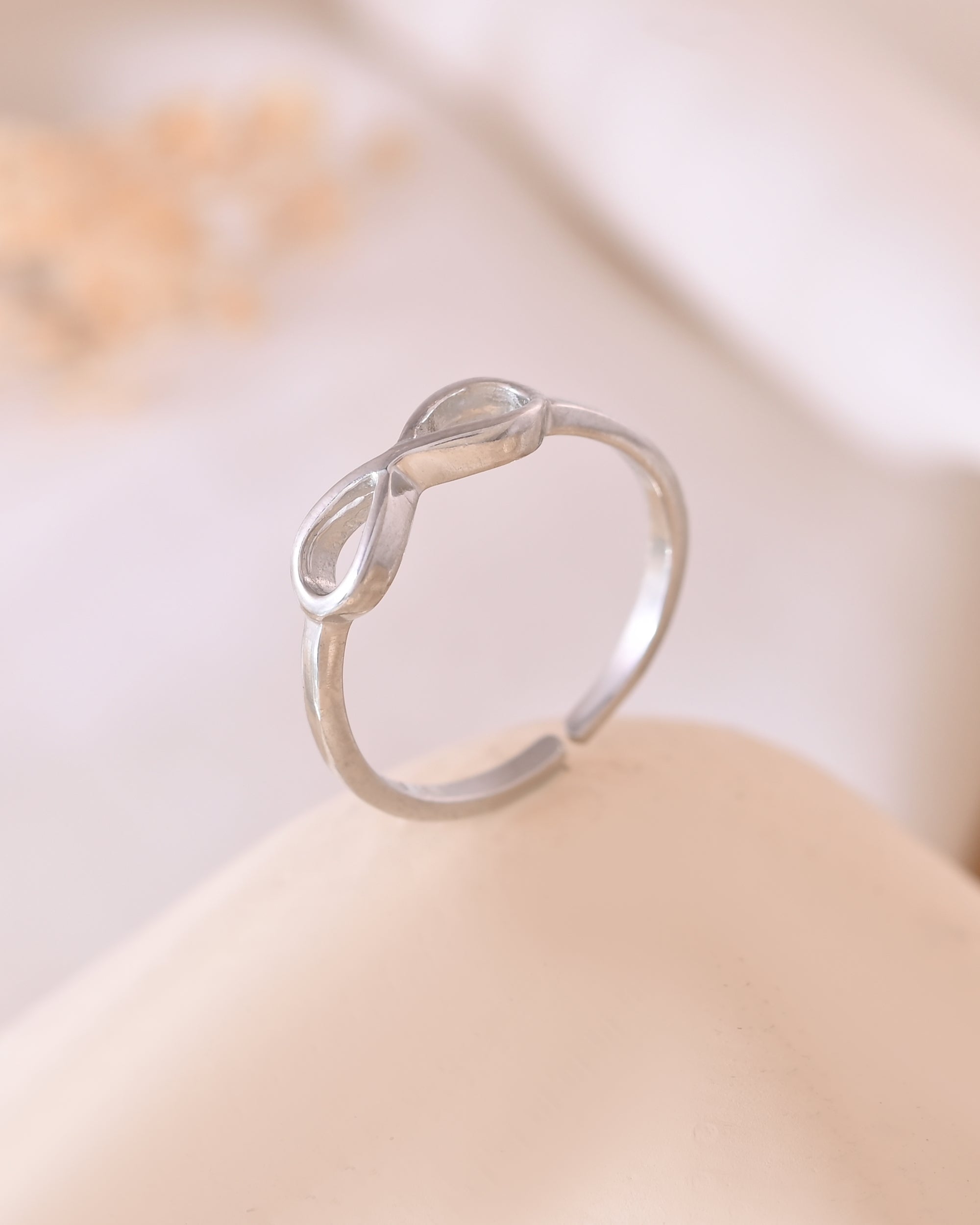Infinity Charm 925 Sterling Silver Ring