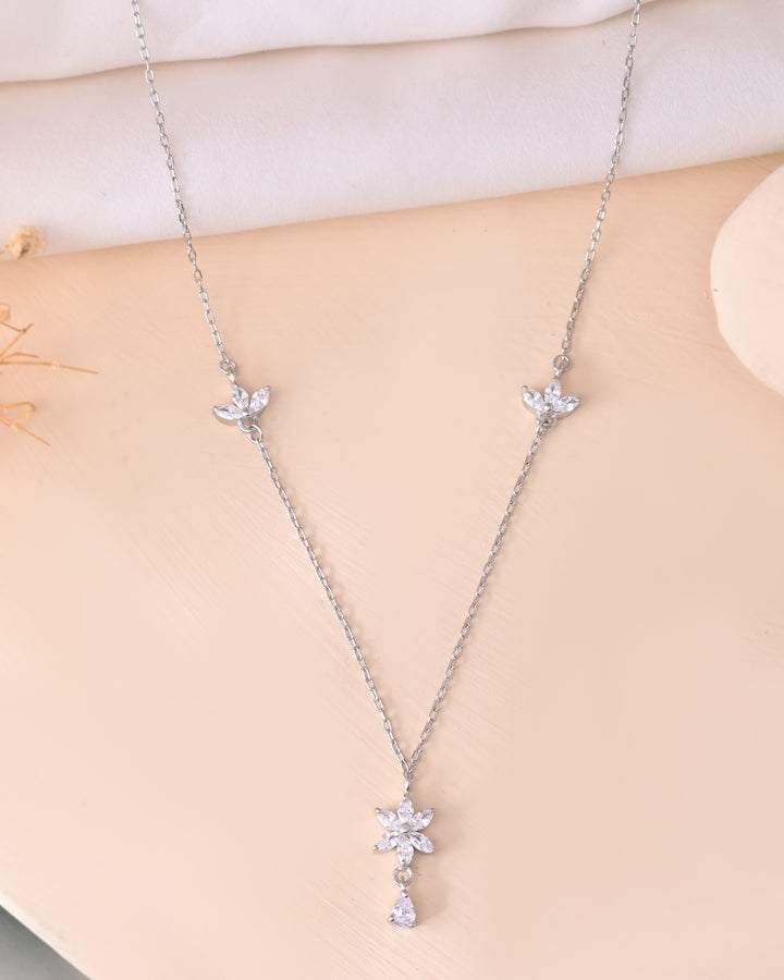 Opal Flora 925 Sterling Silver Chain Pendant