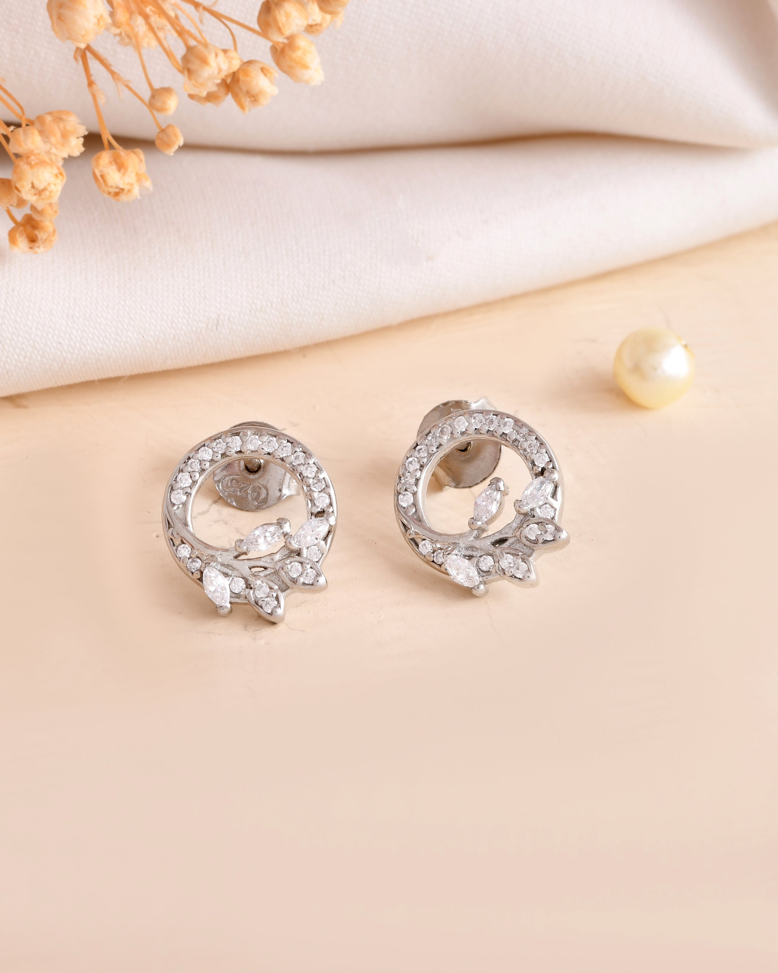 Celestial Bloom Silver 925 Earring Stud