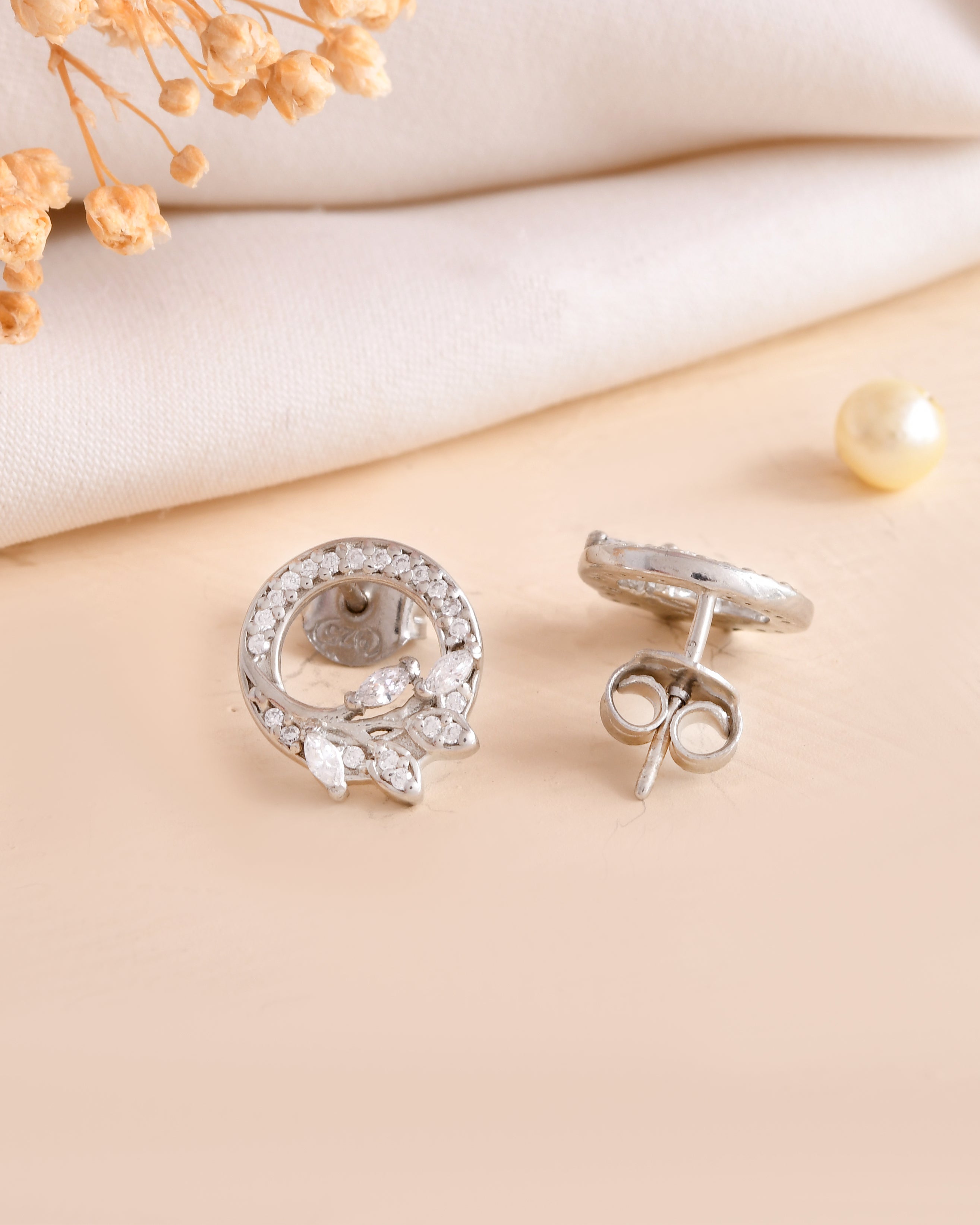 Celestial Bloom Silver 925 Earring Stud