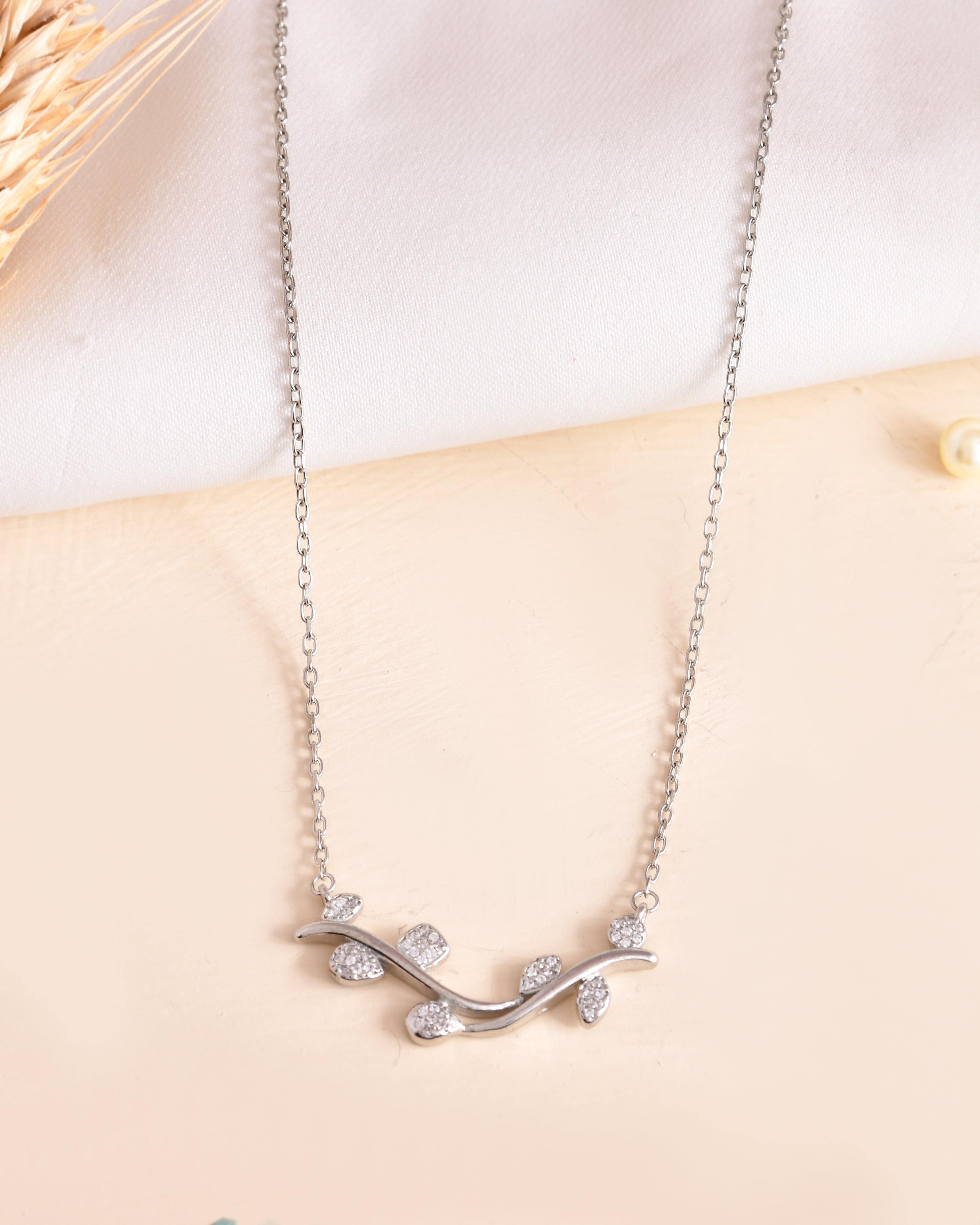 Luna Vine Sterling Silver Chain Pendant