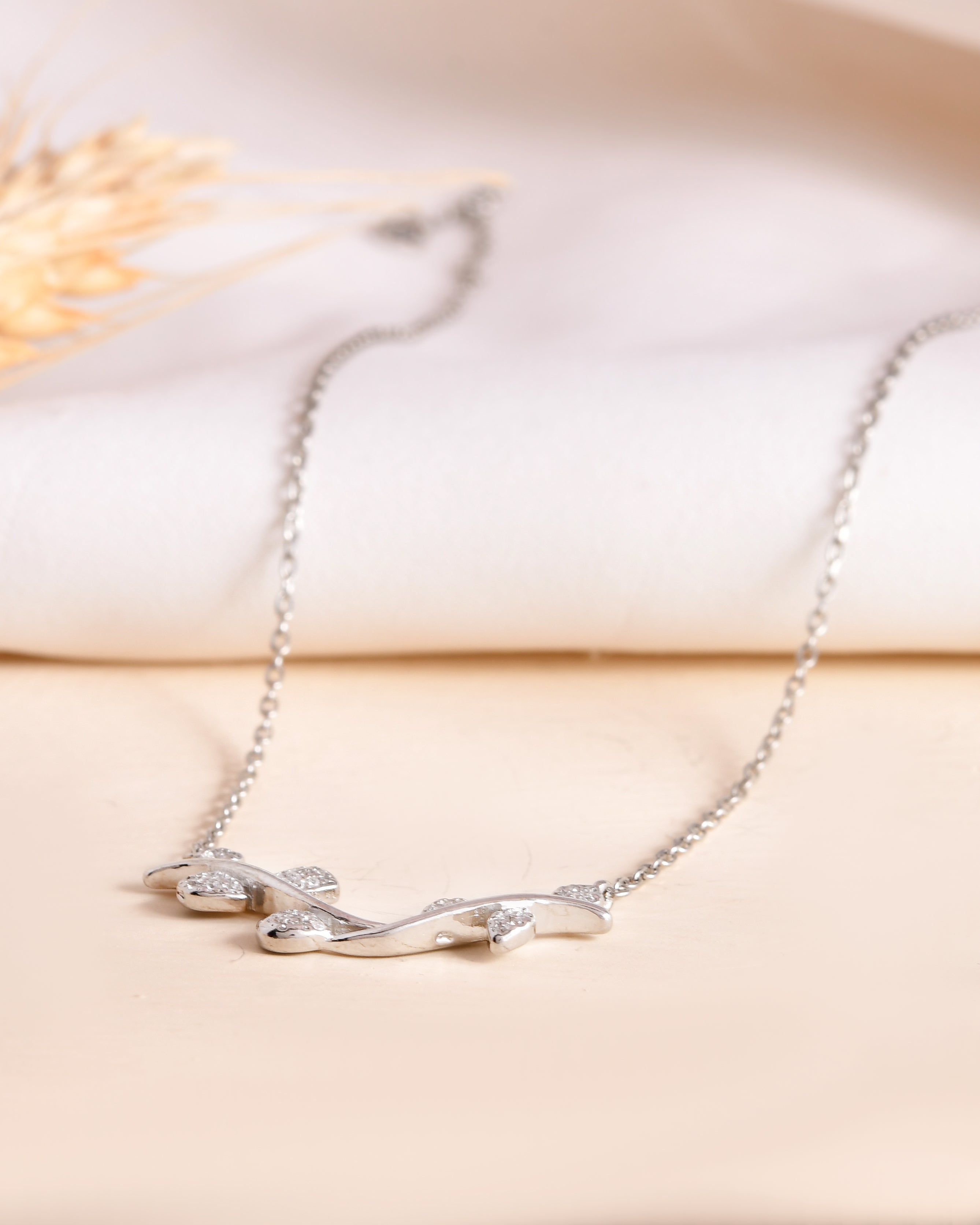 Luna Vine Sterling Silver Chain Pendant