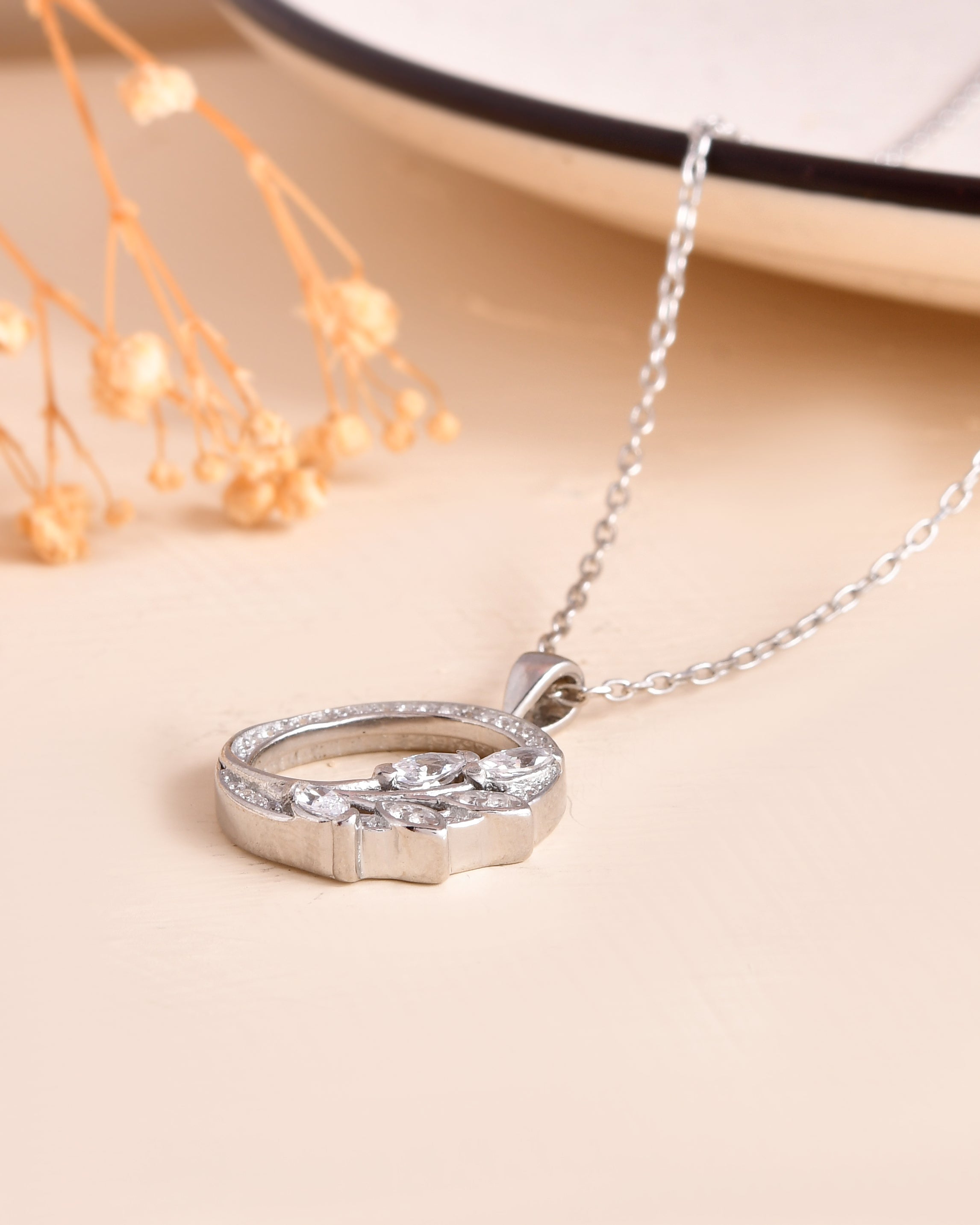 Eternal Leaf Sterling Silver Chain Pendant