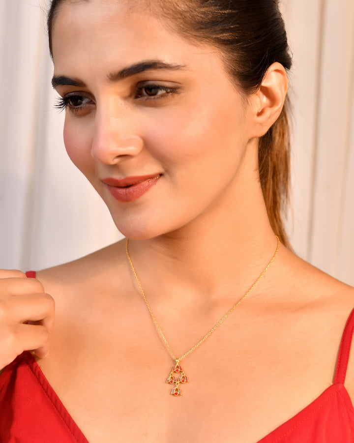 Riva Bells Gold Plated 925 Silver Chain Pendant