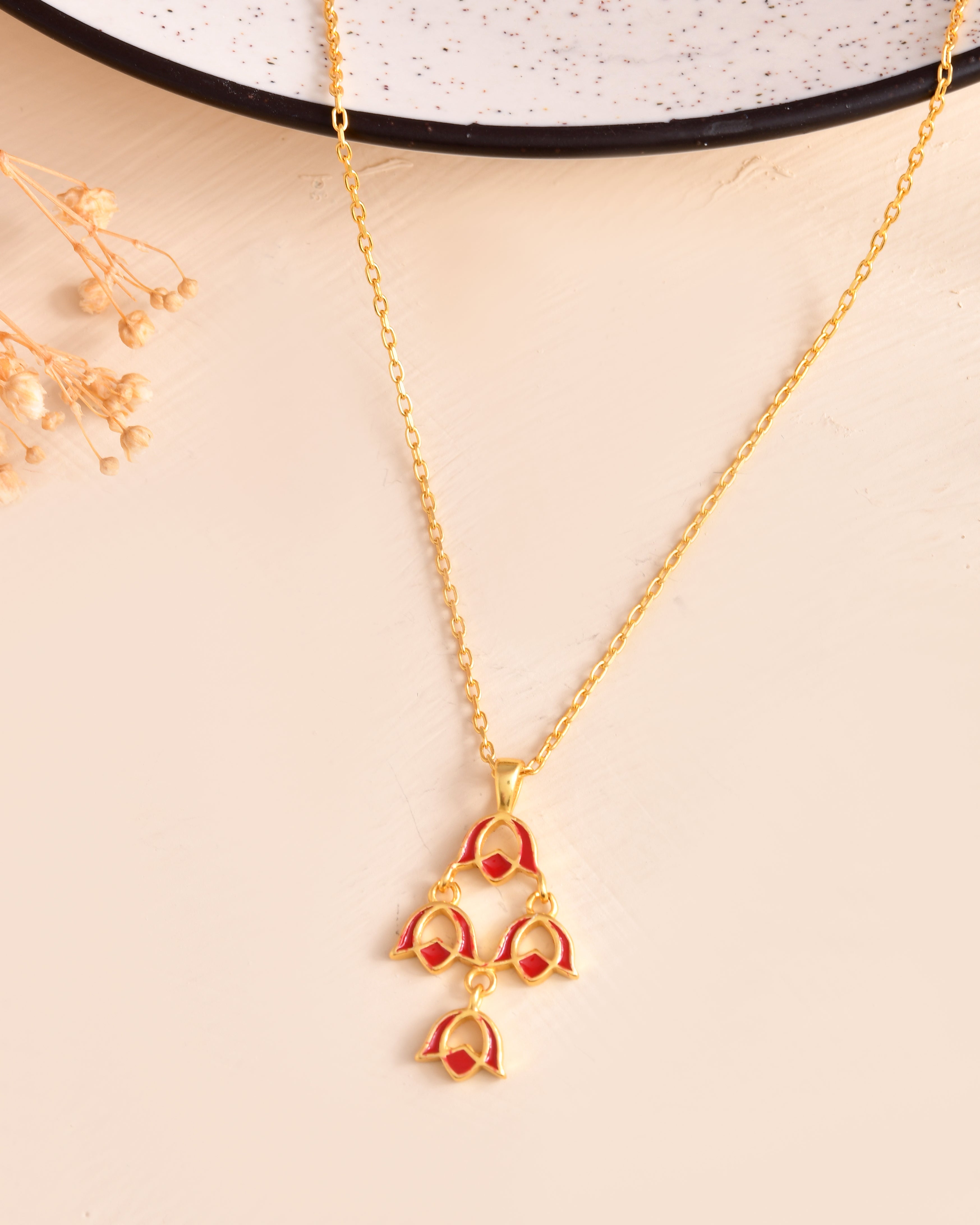 Riva Bells Gold Plated 925 Silver Chain Pendant