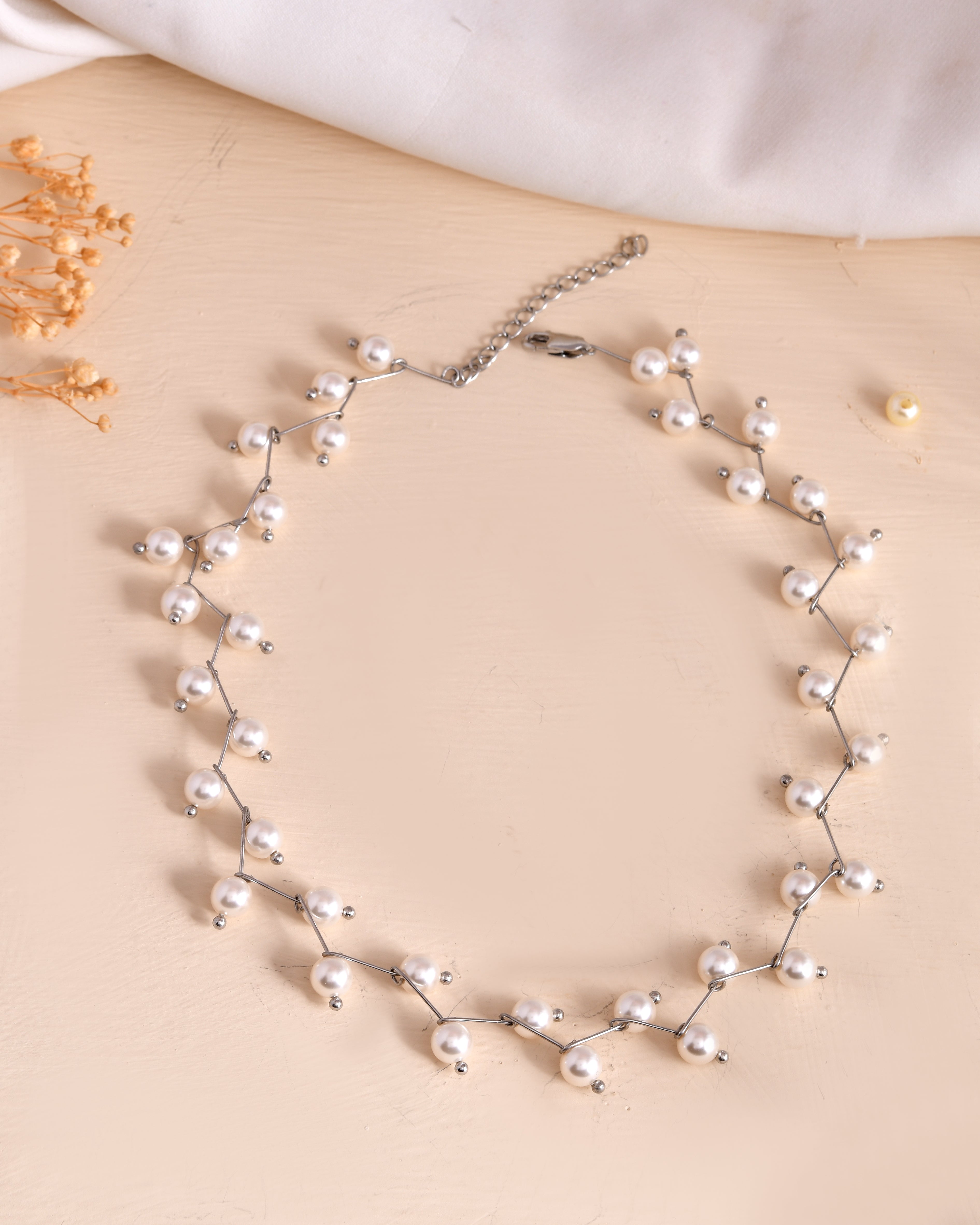 Delicate Pearl Sterling Silver Necklace