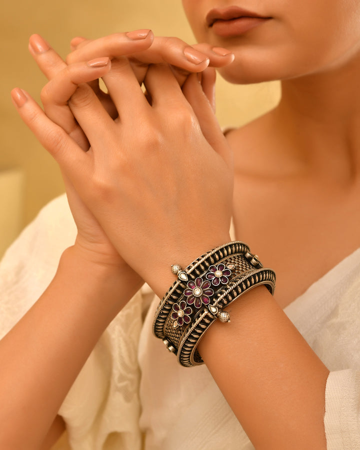 Ritambhara Heritage 925 Silver Bangle