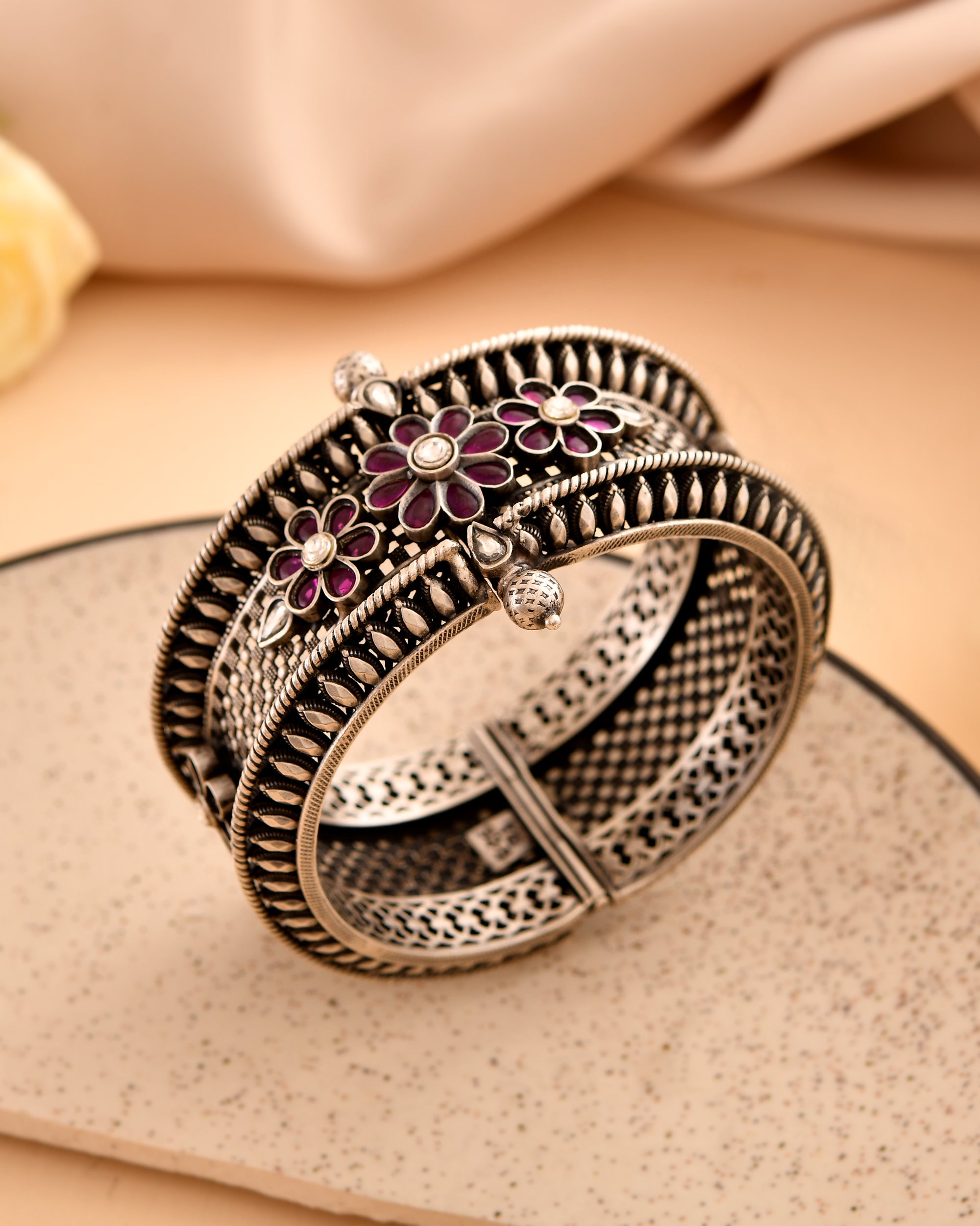 Ritambhara Heritage 925 Silver Bangle