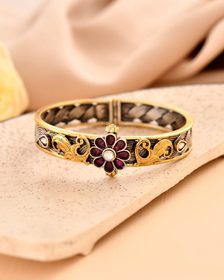 Amaya Dual Tone 925 Silver Bangle