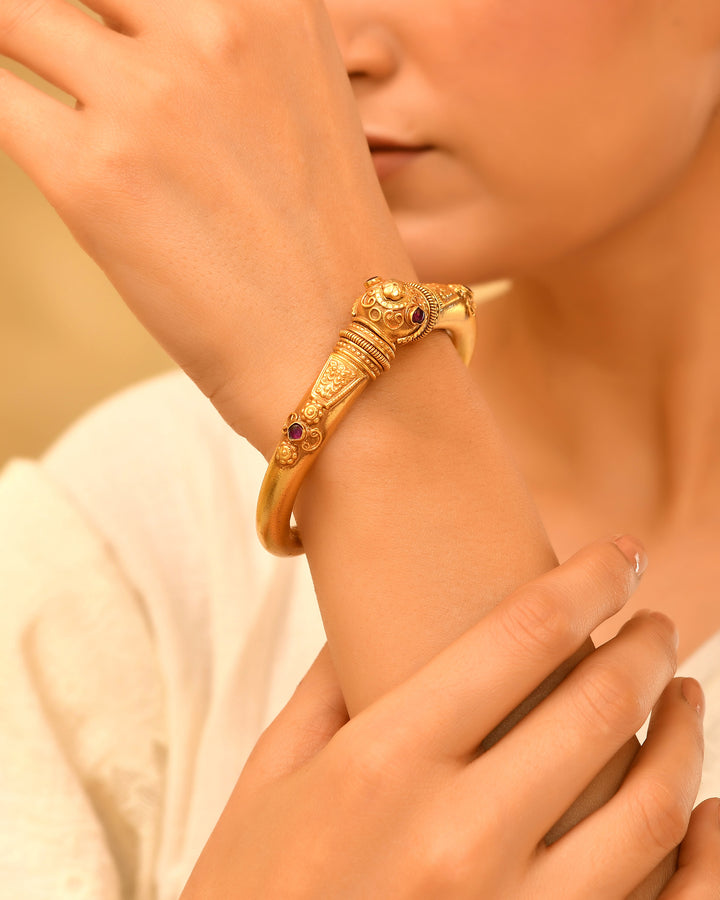 Ritambhara Micron Gold Plated 925 Silver Bangle