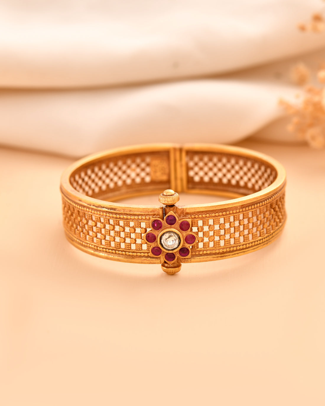 Aarvika Micron Gold Plated 925 Silver Bangle