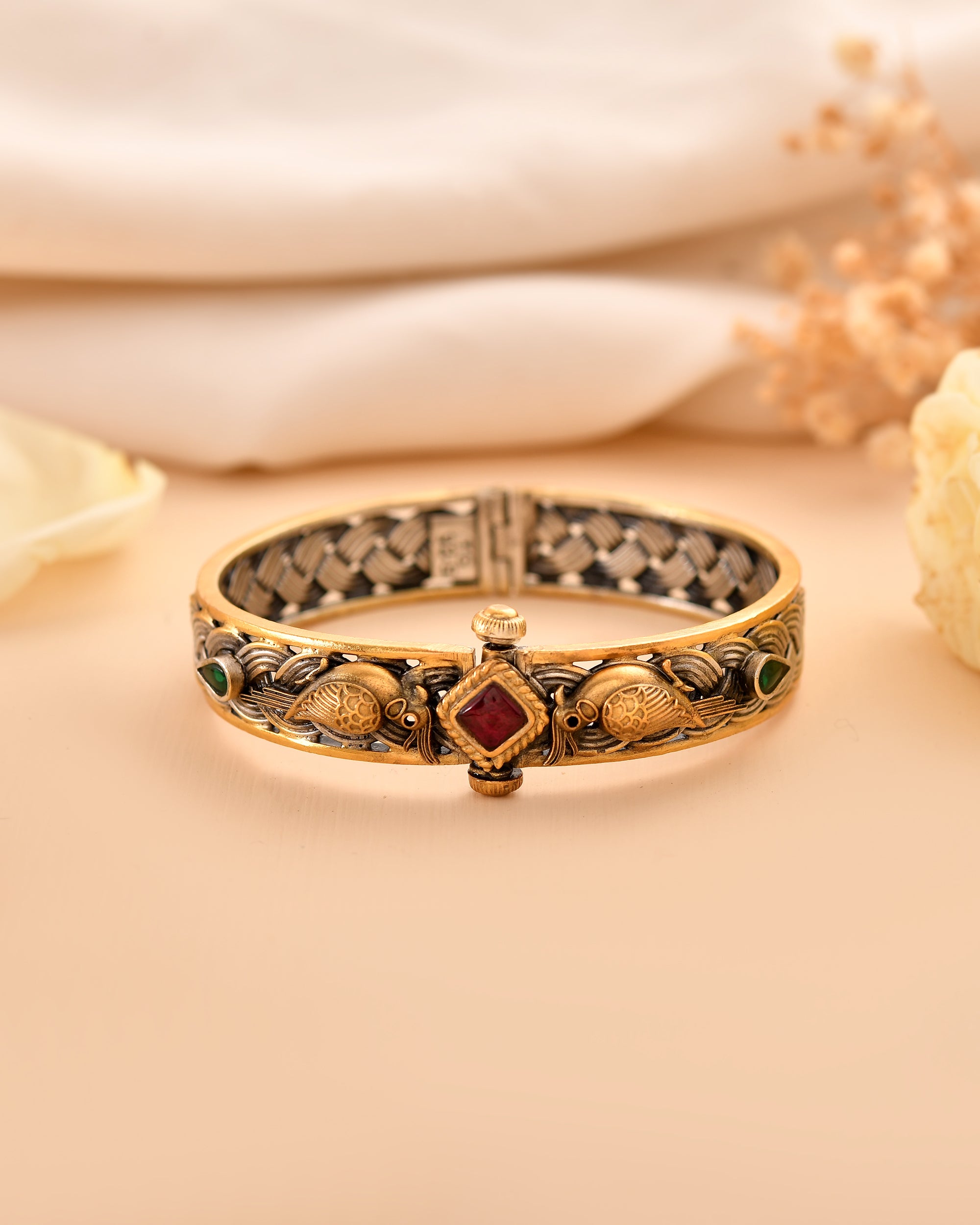 Kiara Dual Tone 925 Silver Bangle