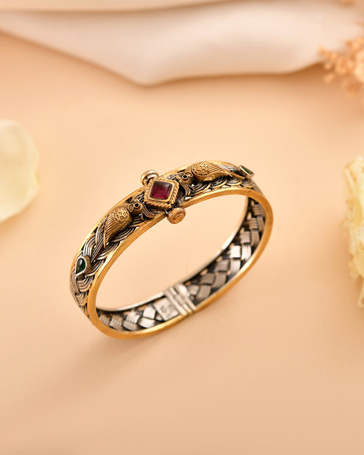 Kiara Dual Tone 925 Silver Bangle