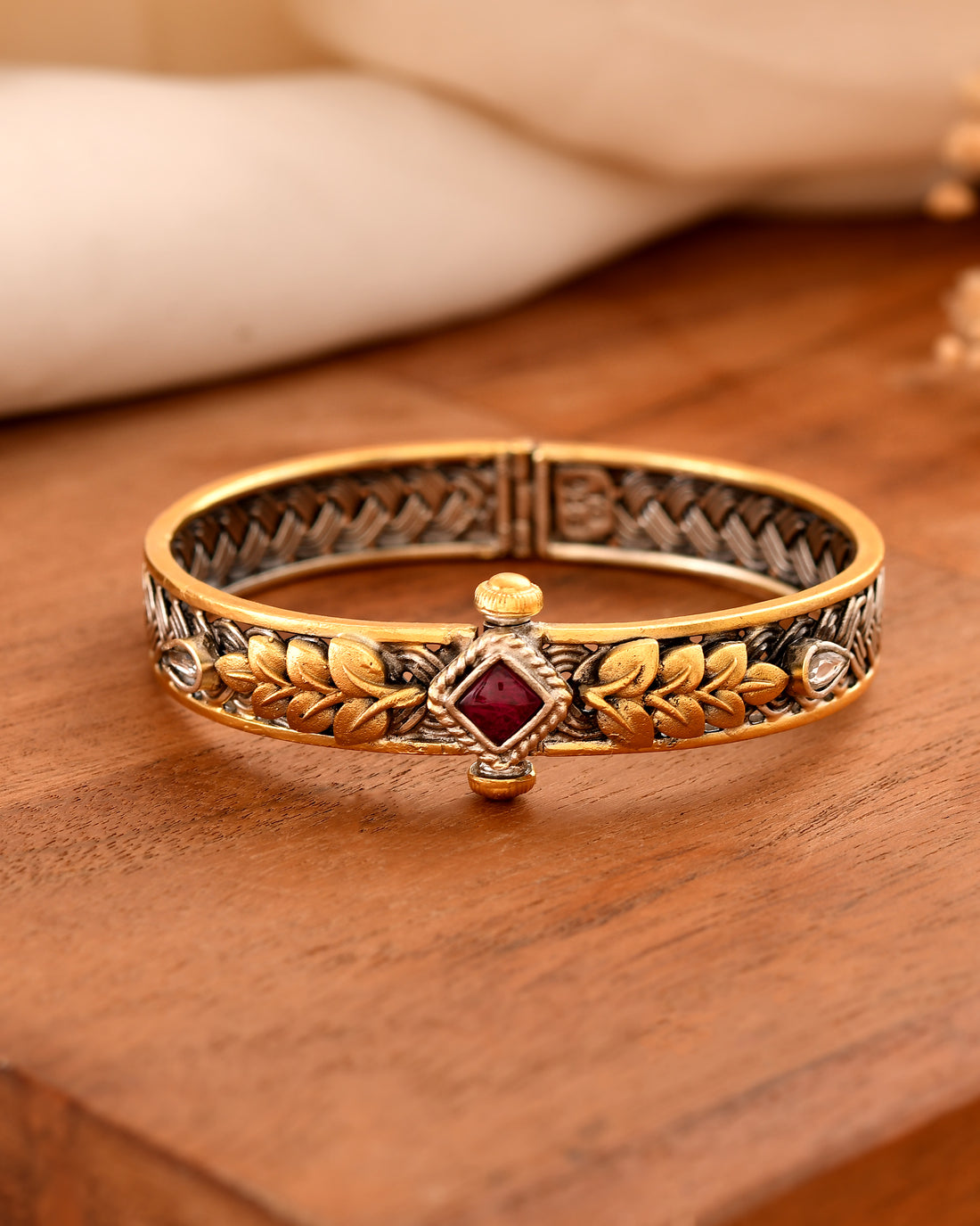 Amrapali Dual Tone 925 Silver Bangle