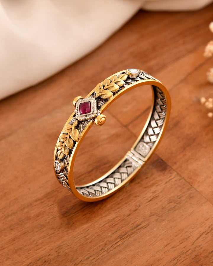 Amrapali Dual Tone 925 Silver Bangle