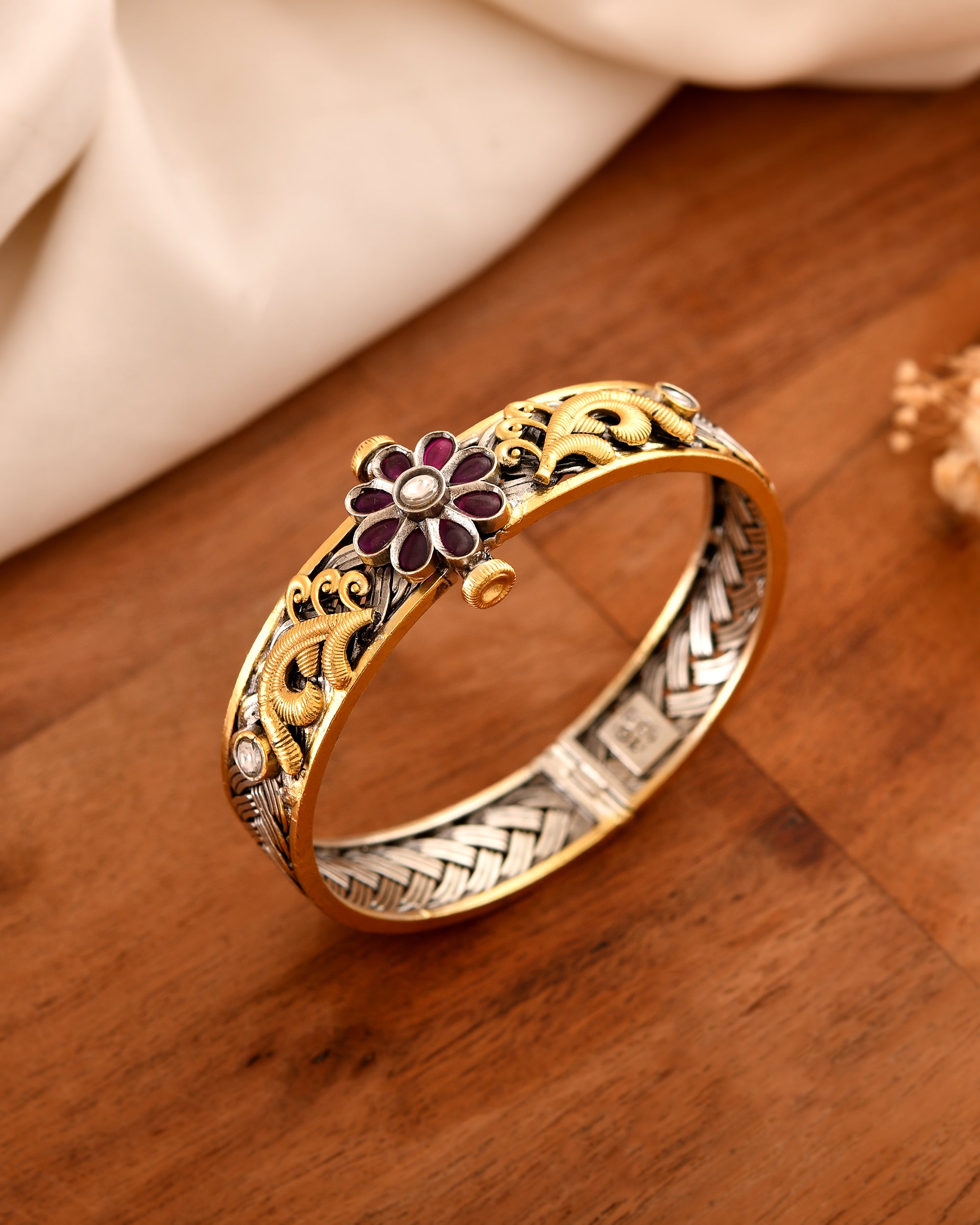 Vanshika Golden touch 925 Silver Bangle