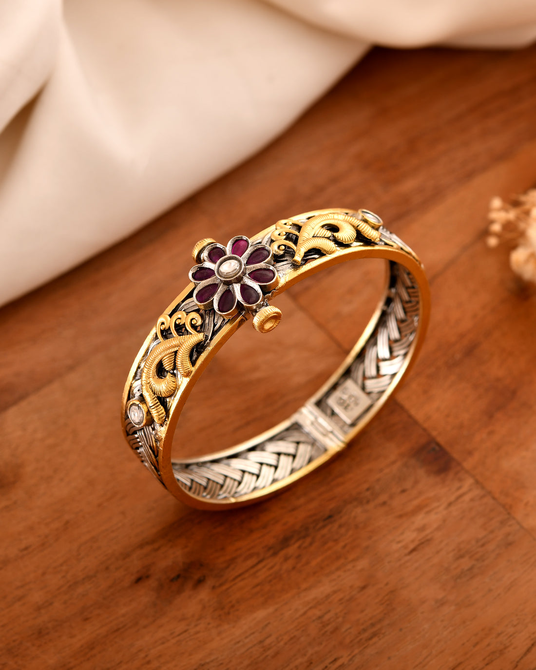 Vanshika Golden touch 925 Silver Bangle