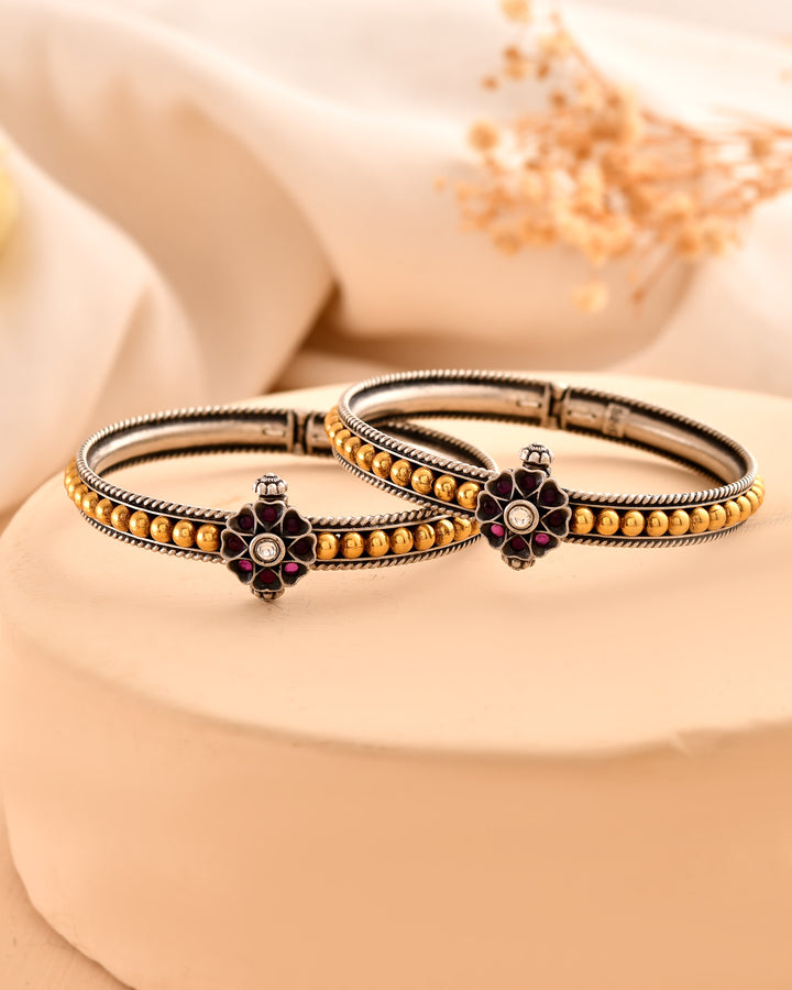 Padmini Golden touch 925 Silver Bangle