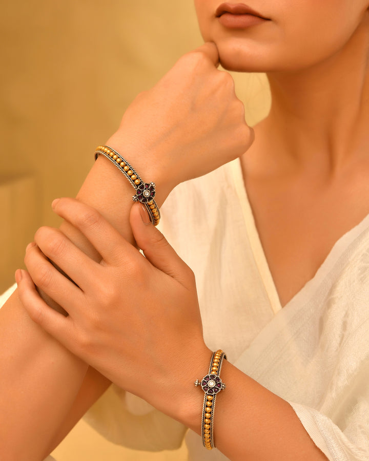 Padmini Golden touch 925 Silver Bangle